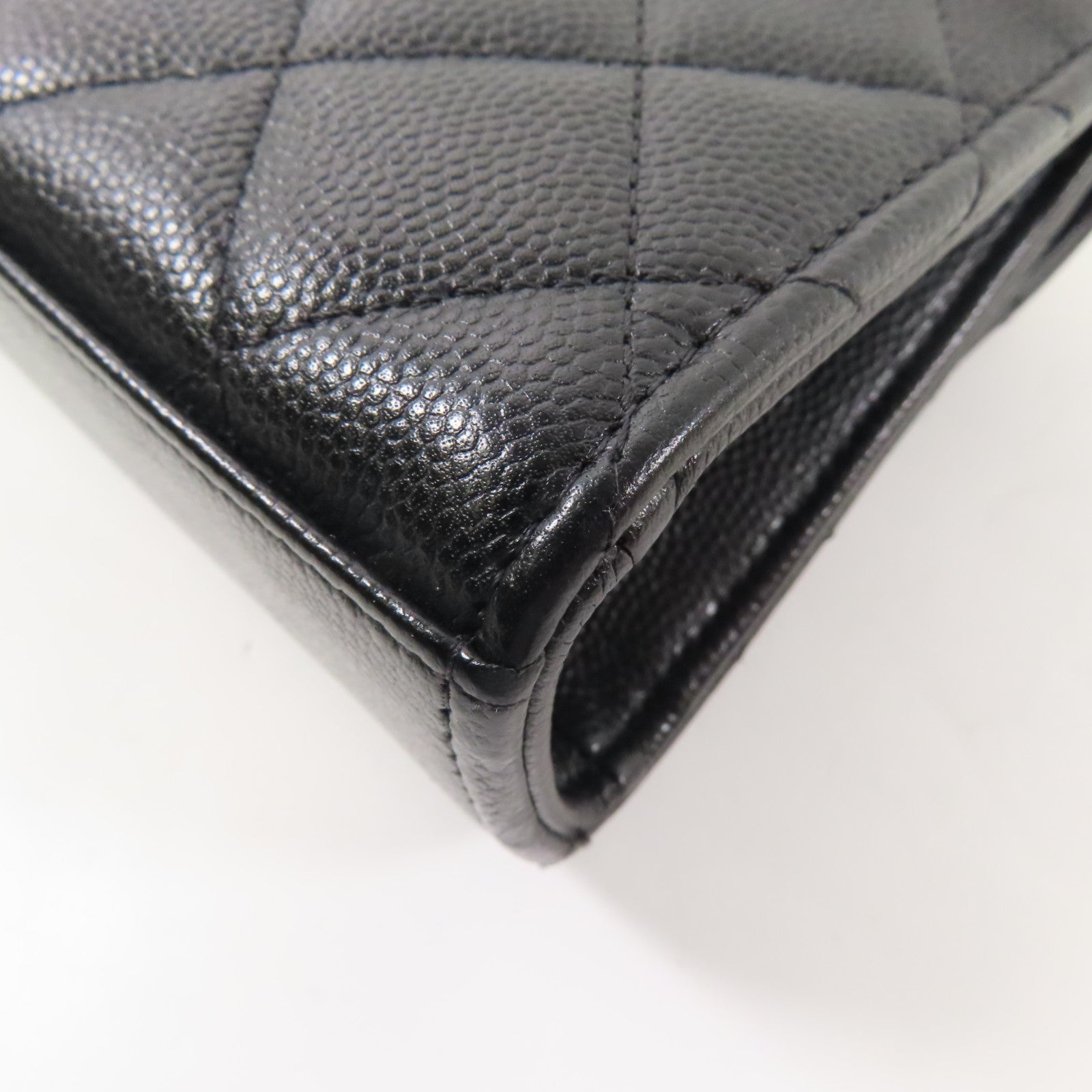 CHANEL CC GHW Chain 2 Way Shoulder Bag Calfskin Leather