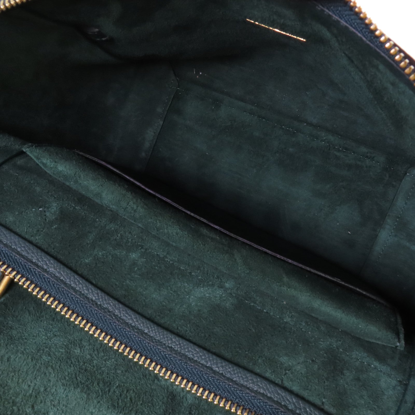 CELINE 牛皮皮革Belt 2Way Bag金扣手挽肩背兩用袋綠色