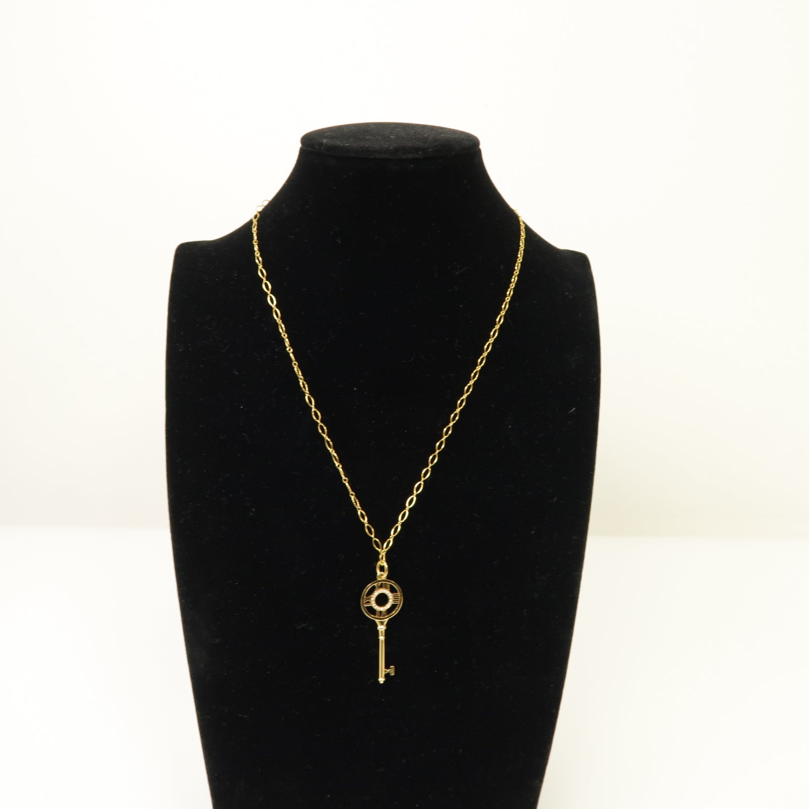 TIFFANY＆CO 18K玫瑰金Atlas Key Necklace項鍊