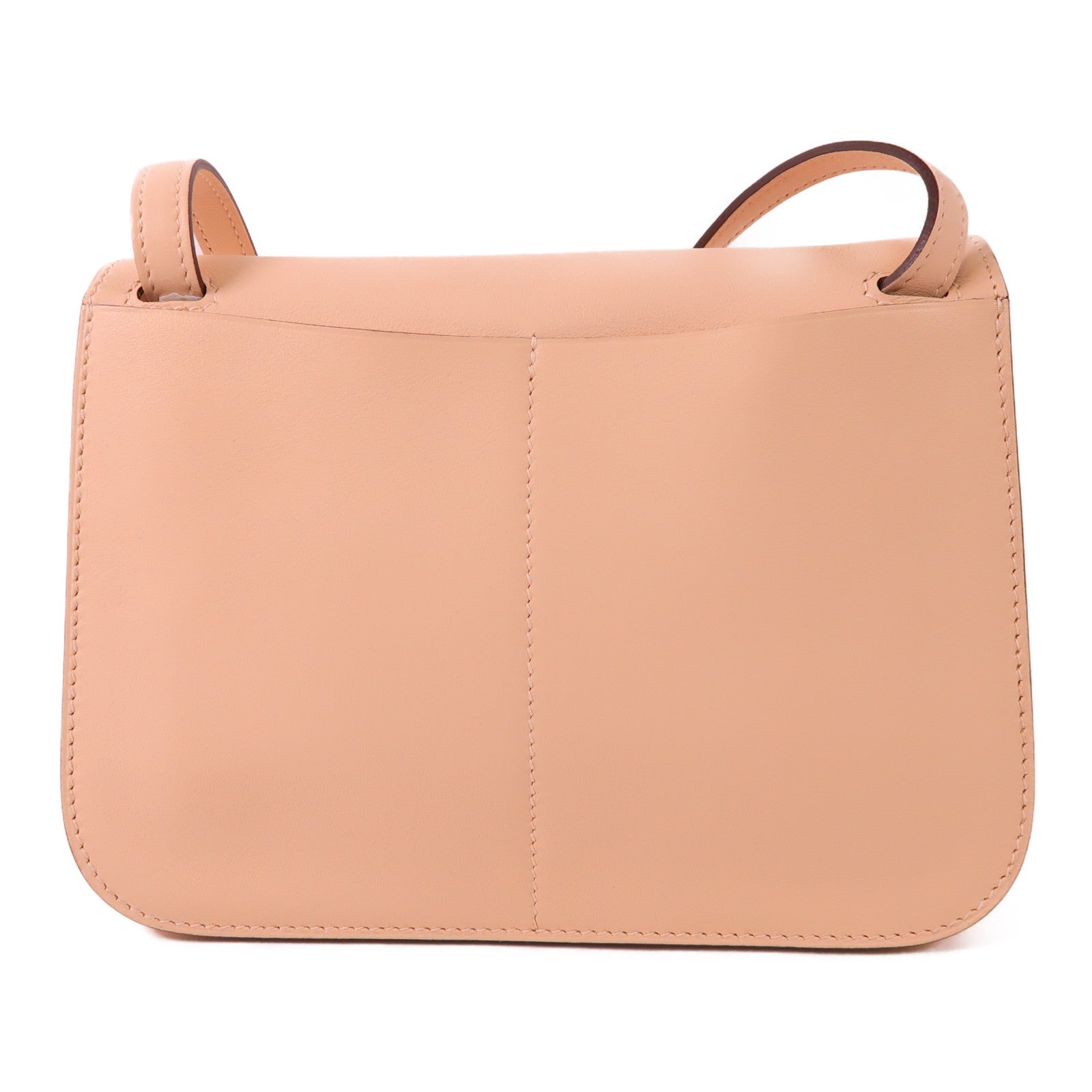 HERMES PHW Mini Halzan 2way Shoulder Bag Swift Leather Rose Eglantine