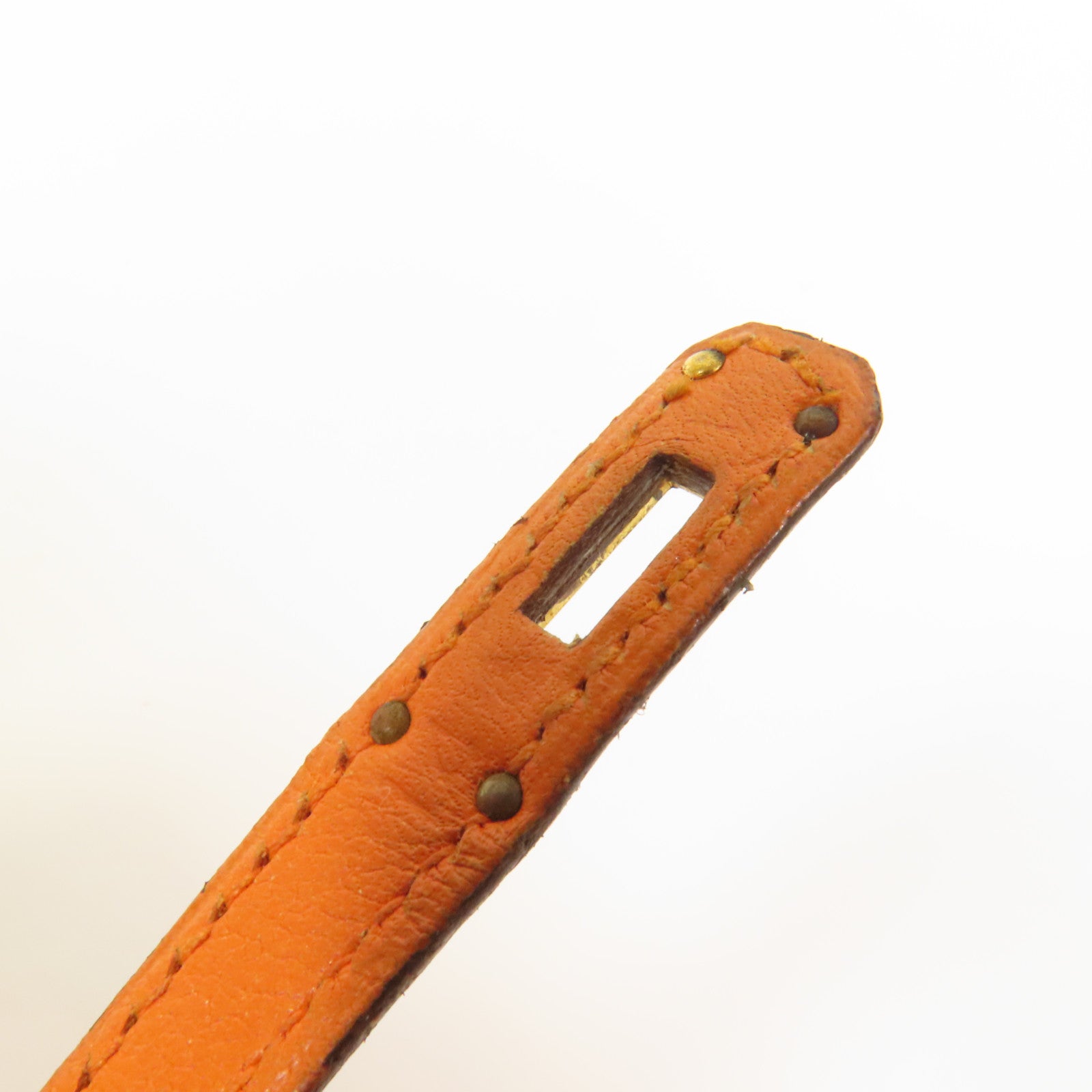 HERMES Swift皮革Kelly 15金扣手挽肩背兩用袋Orange