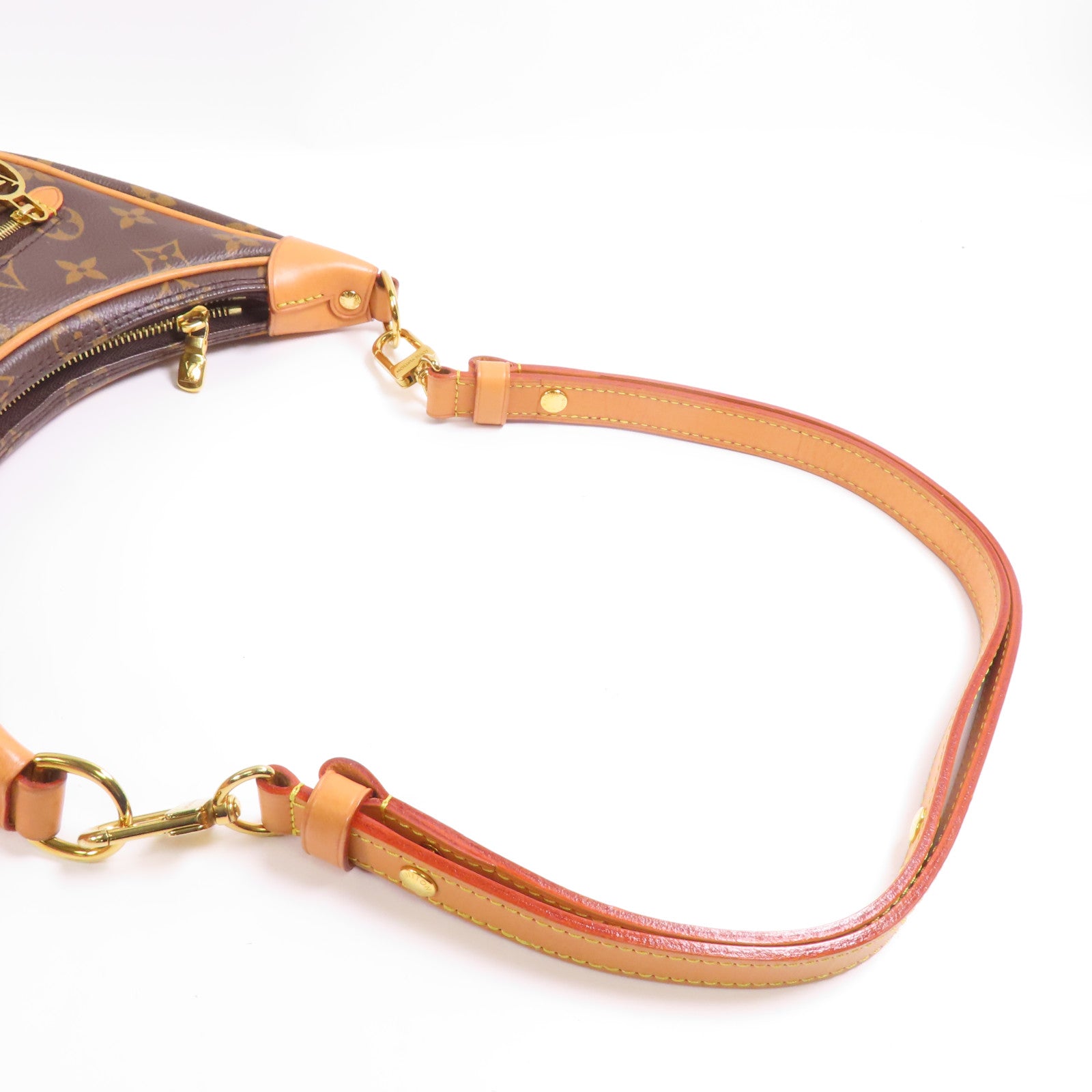 LOUIS VUITTON LV GHW Loop 2 Way Shoulder Bag M81098 Monogram Brown