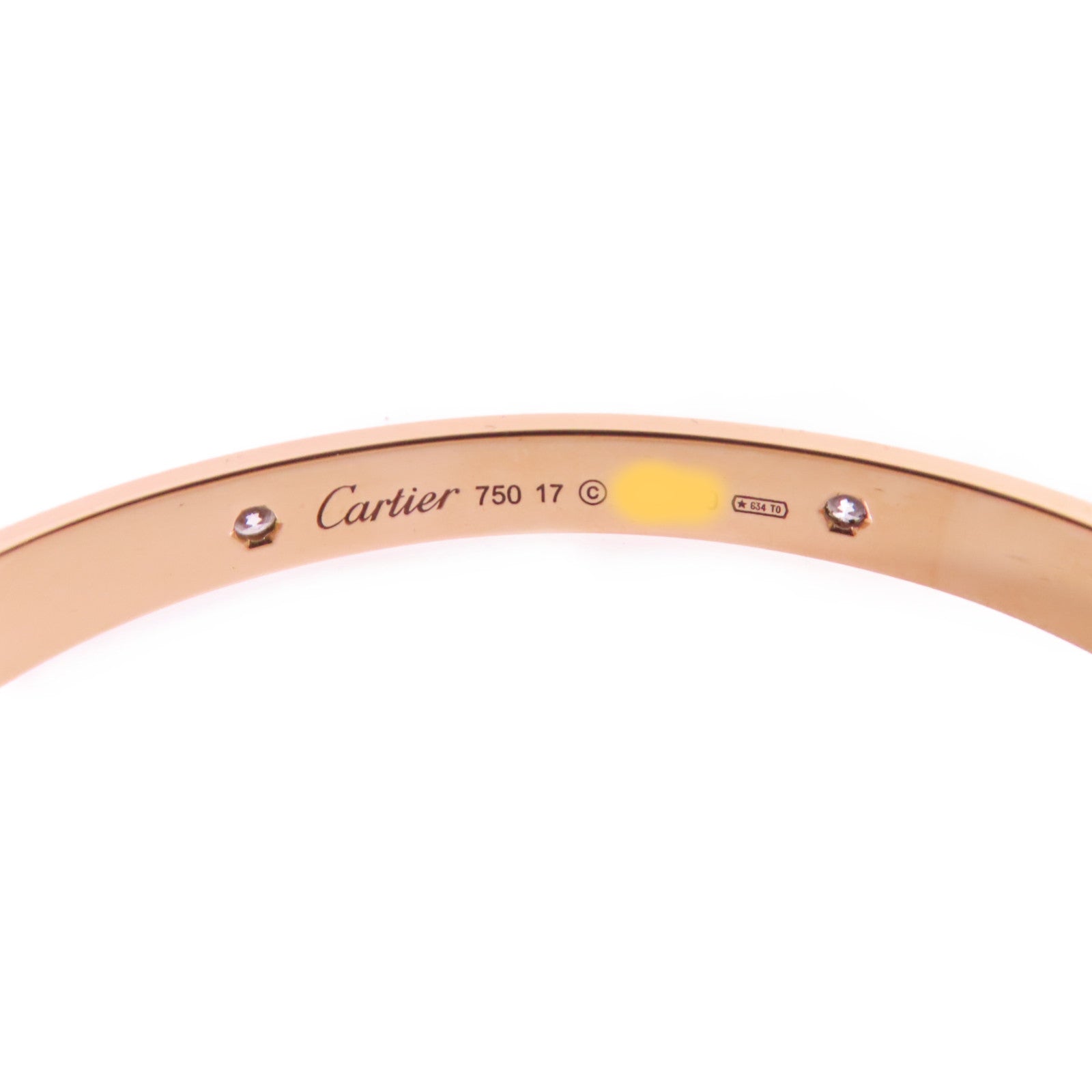CARTIER 18K玫瑰金4 Diamond Love Bracelet手鐲Cartier#17