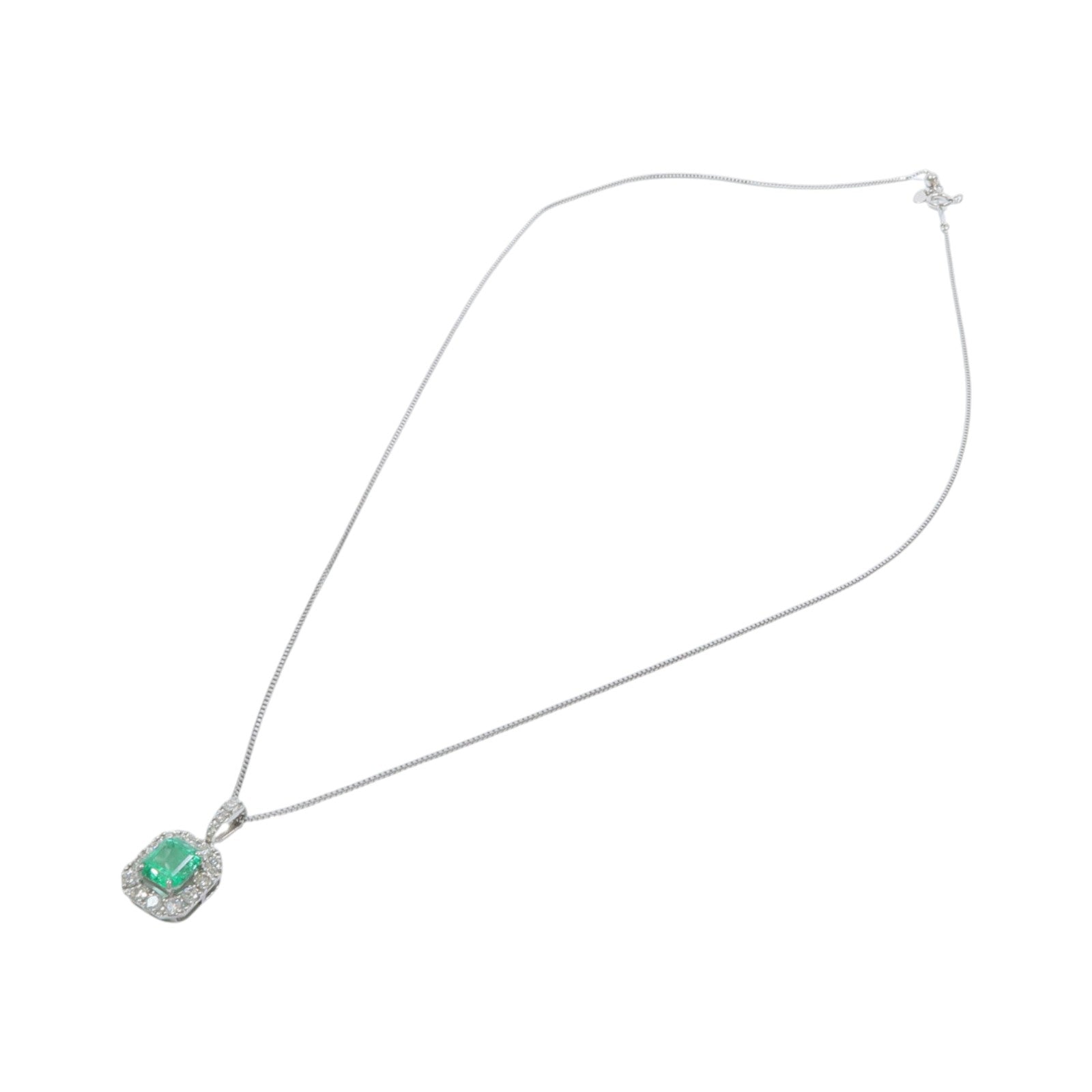 JEWELRY PT950/PT850鉑金Emerald Diamond Necklace綠寶石/鑽石項鍊