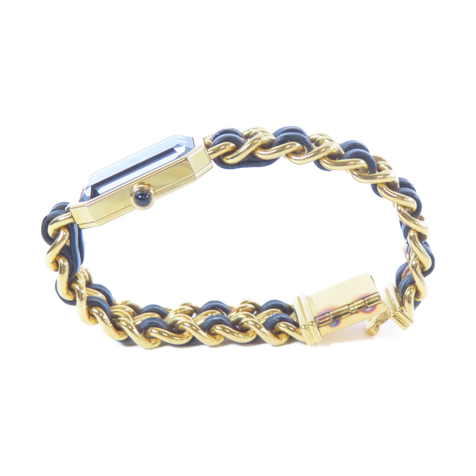 CHANEL Premiere M鍍金手錶石英機芯黑色#15cm