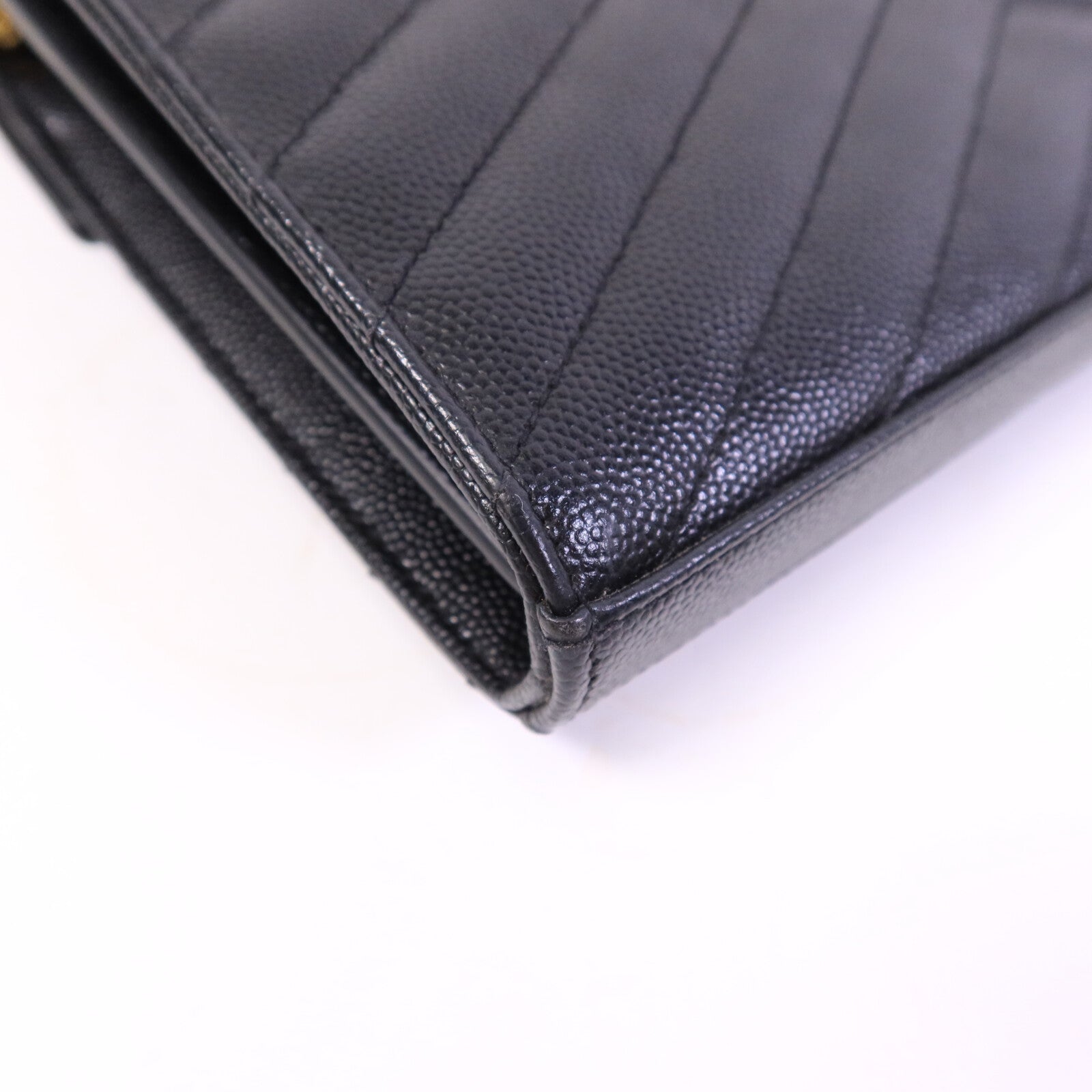 SAINT LAURENT 牛皮皮革Cassandre Envelope鏈帶肩背袋