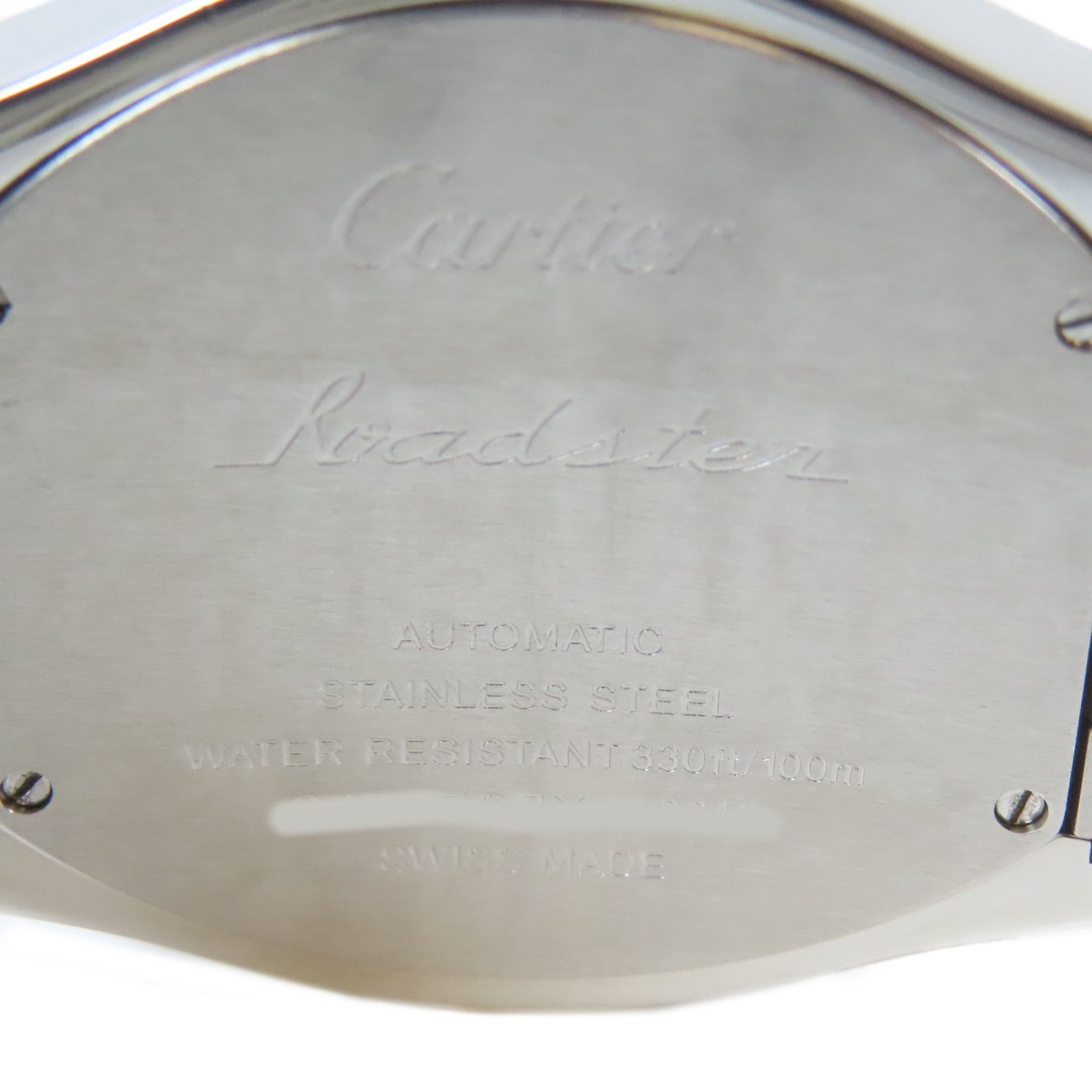 CARTIER Roadster不鏽鋼手錶自動機芯銀色