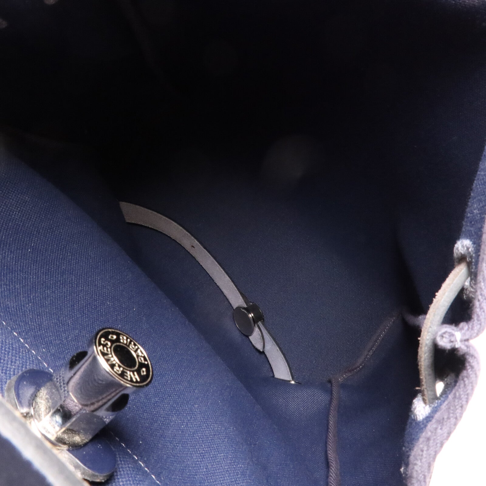 HERMES 帆布Herbag a Dos Zip Retourne Backpack背包Bleu Indigo