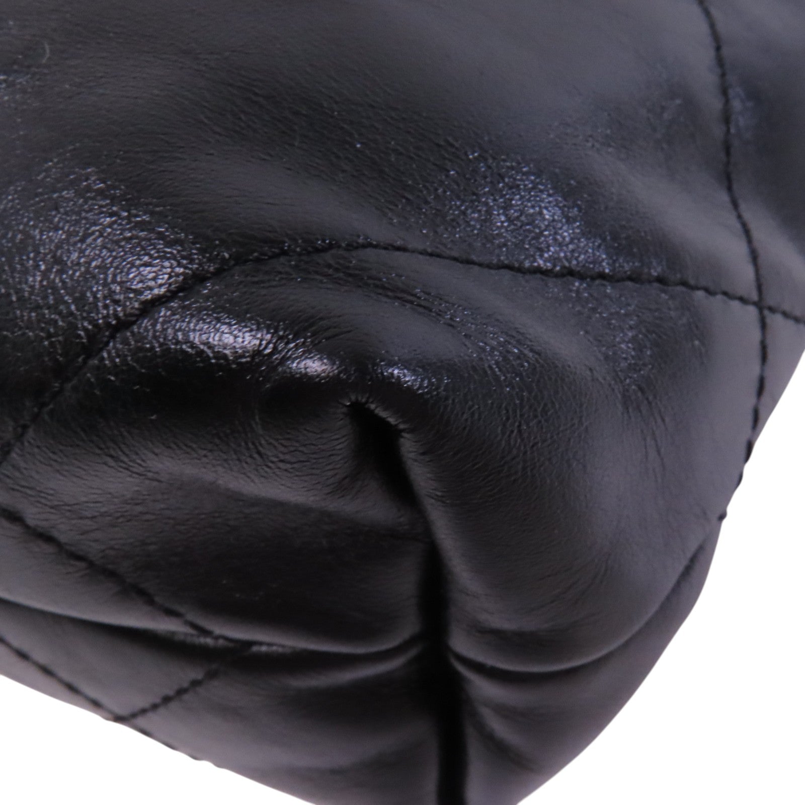 CHANEL 牛皮皮革Mini 22金扣鏈帶手挽肩背背兩用袋