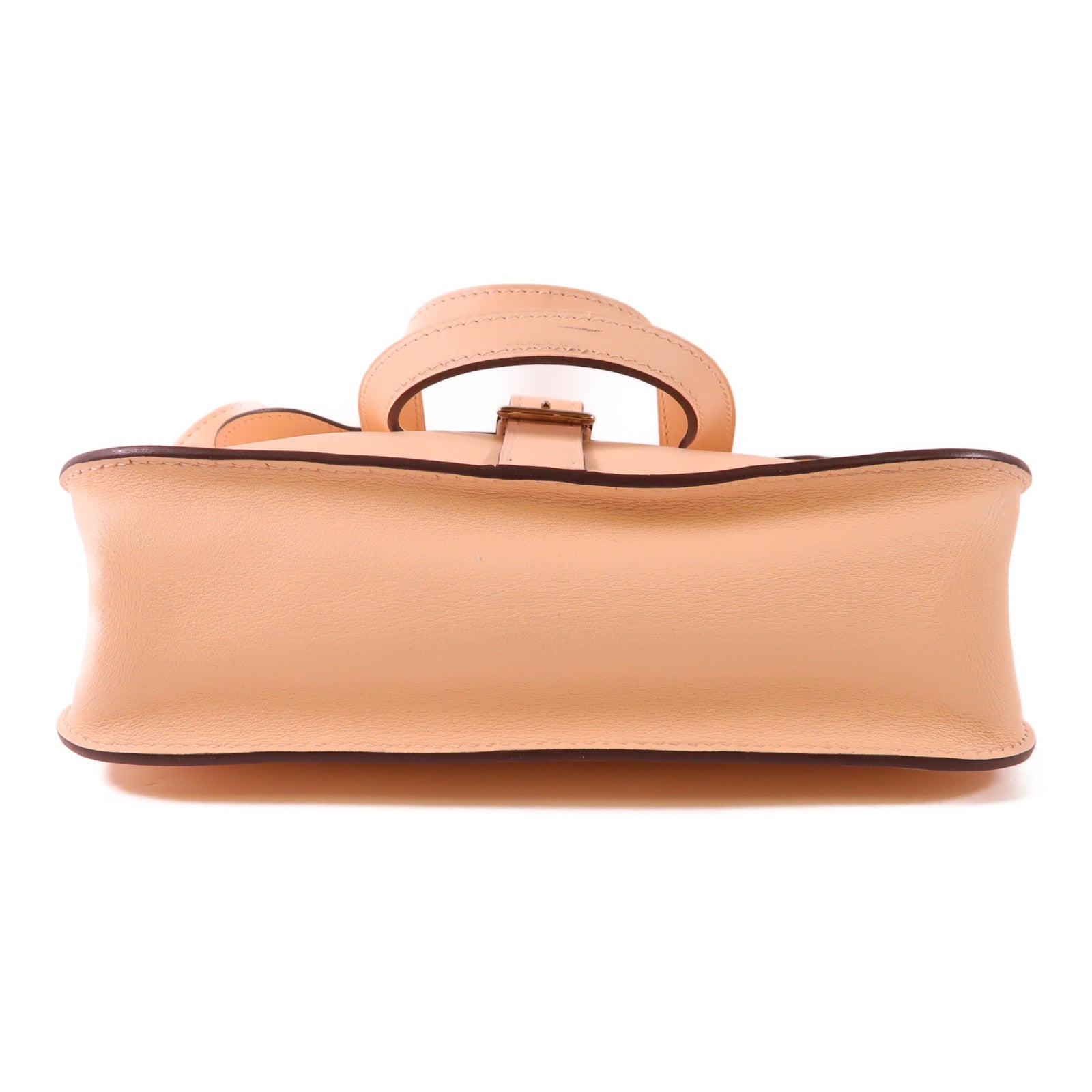 HERMES PHW Mini Halzan 2way Shoulder Bag Swift Leather Rose Eglantine