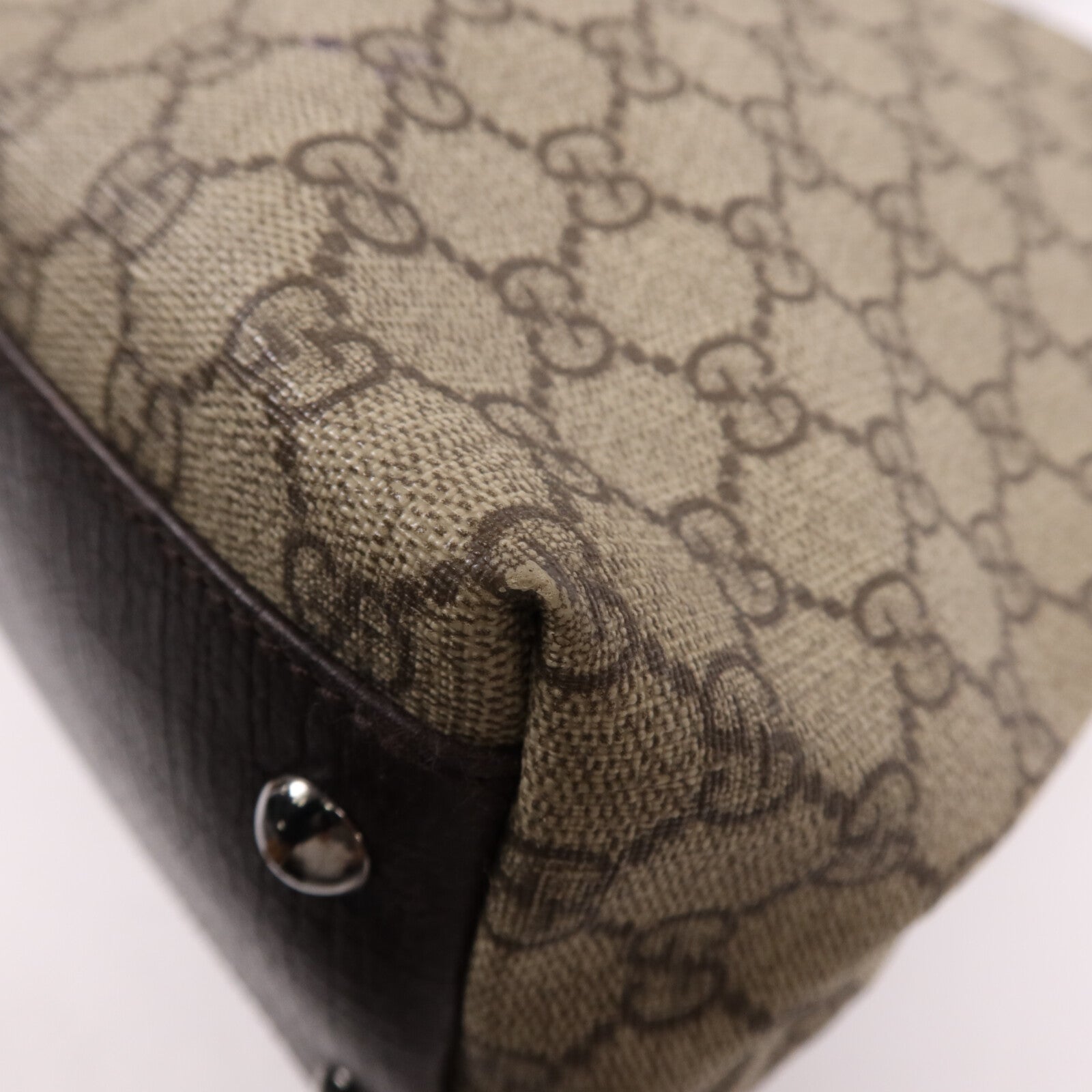 GUCCI 塗層帆布Tote Bag銀扣手挽袋