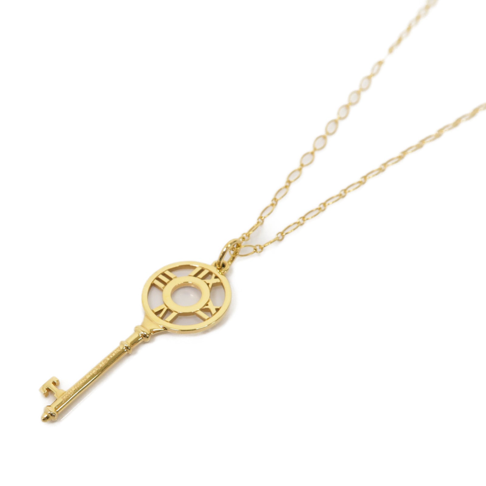 TIFFANY＆CO 18K玫瑰金Atlas Key Necklace項鍊