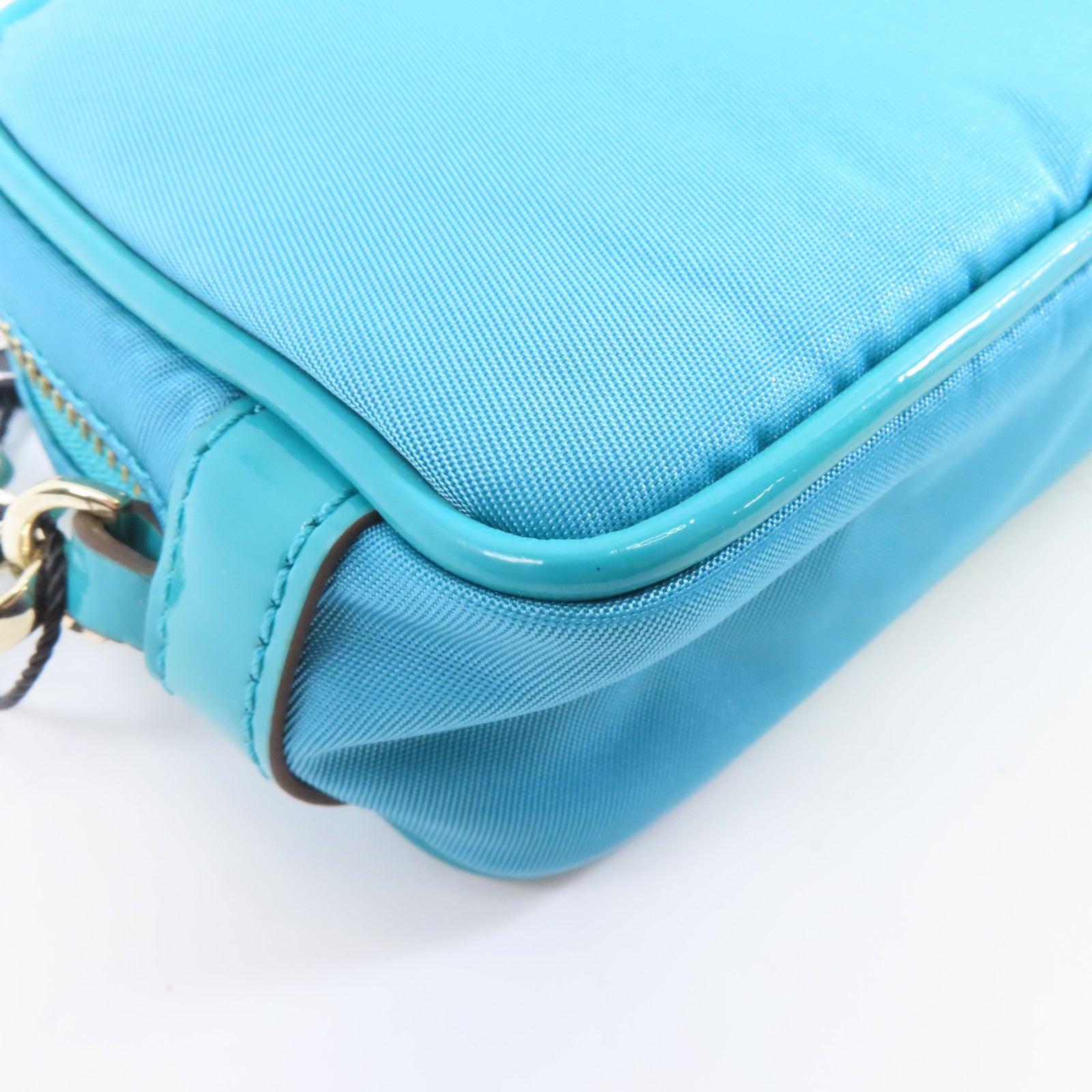 ANYA HINDMARCH 【激減優惠】尼龍Clutch Bag金扣手拿包藍色