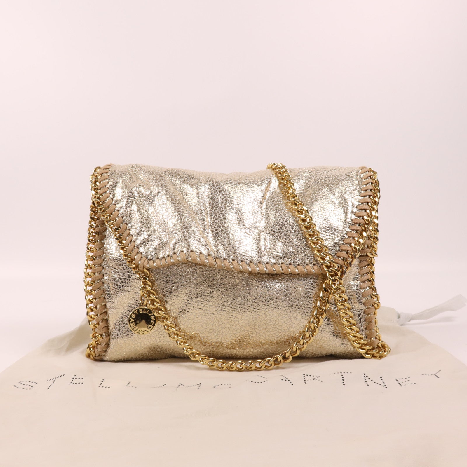 Stella McCartney 聚酯纖維Chain Shoulder金扣鏈帶肩背袋