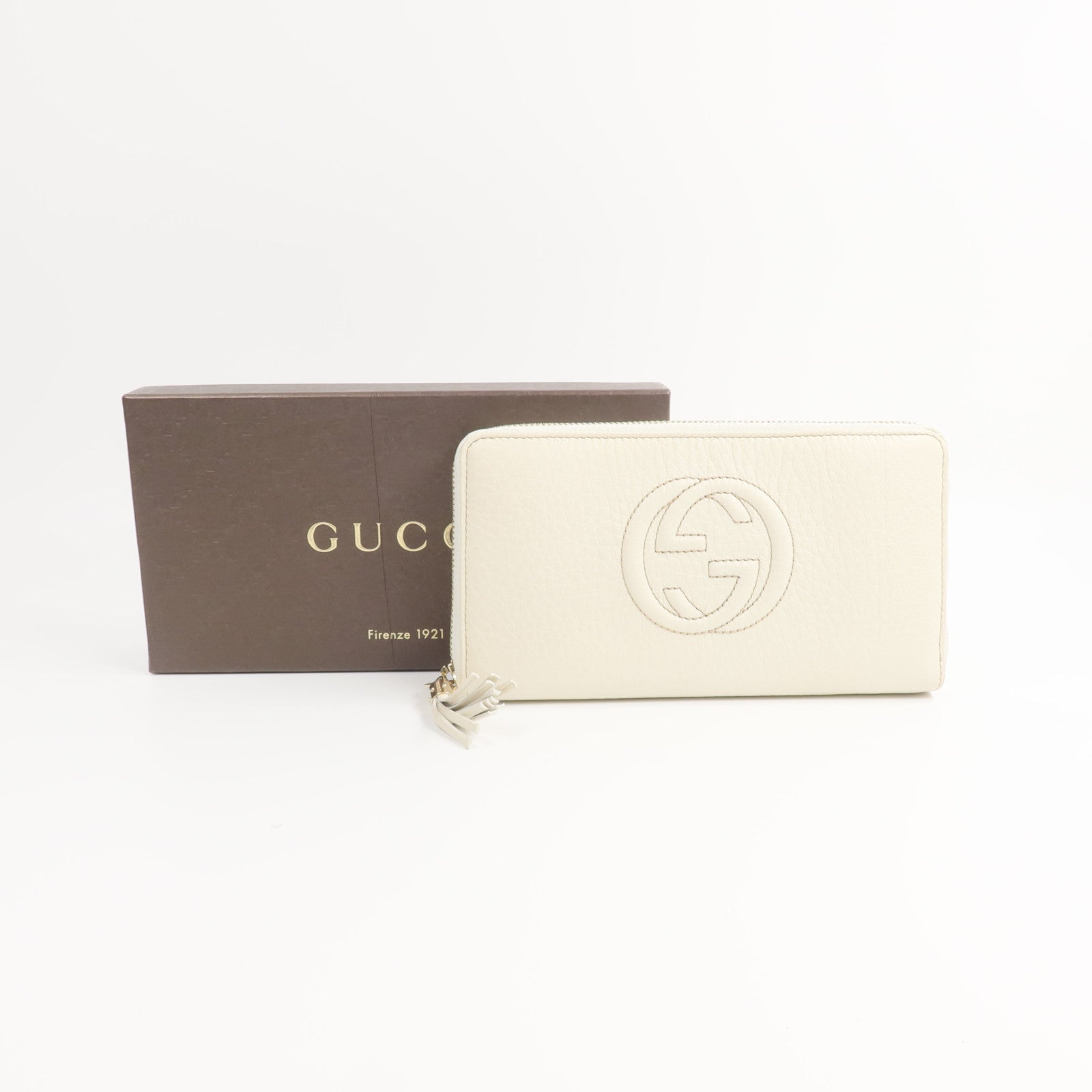 GUCCI 牛皮皮革Soho Zip Around Wallet長錢包