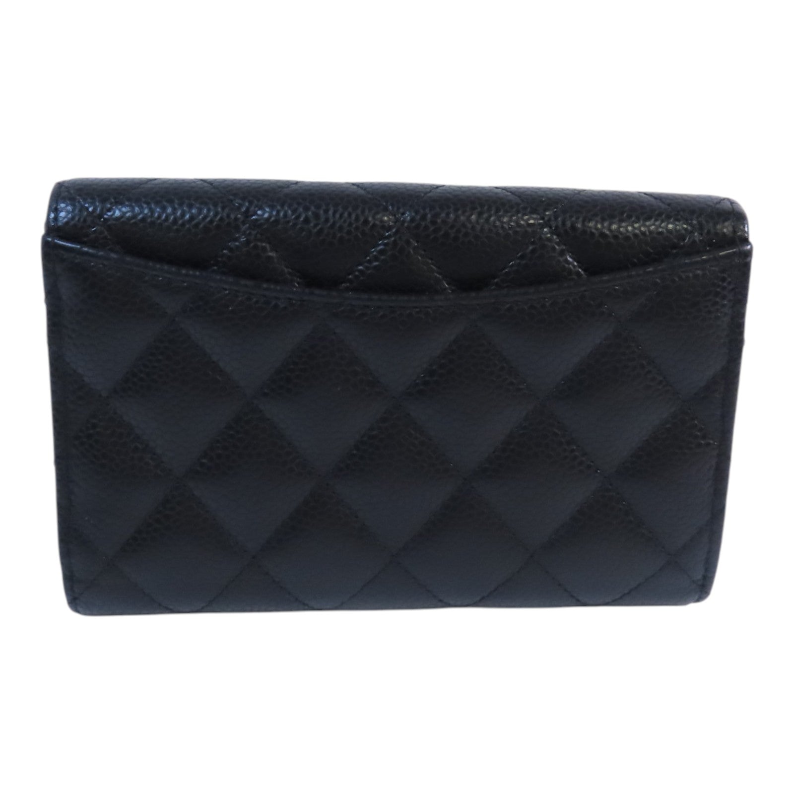CHANEL 牛皮皮革Medium Wallet金扣短錢包