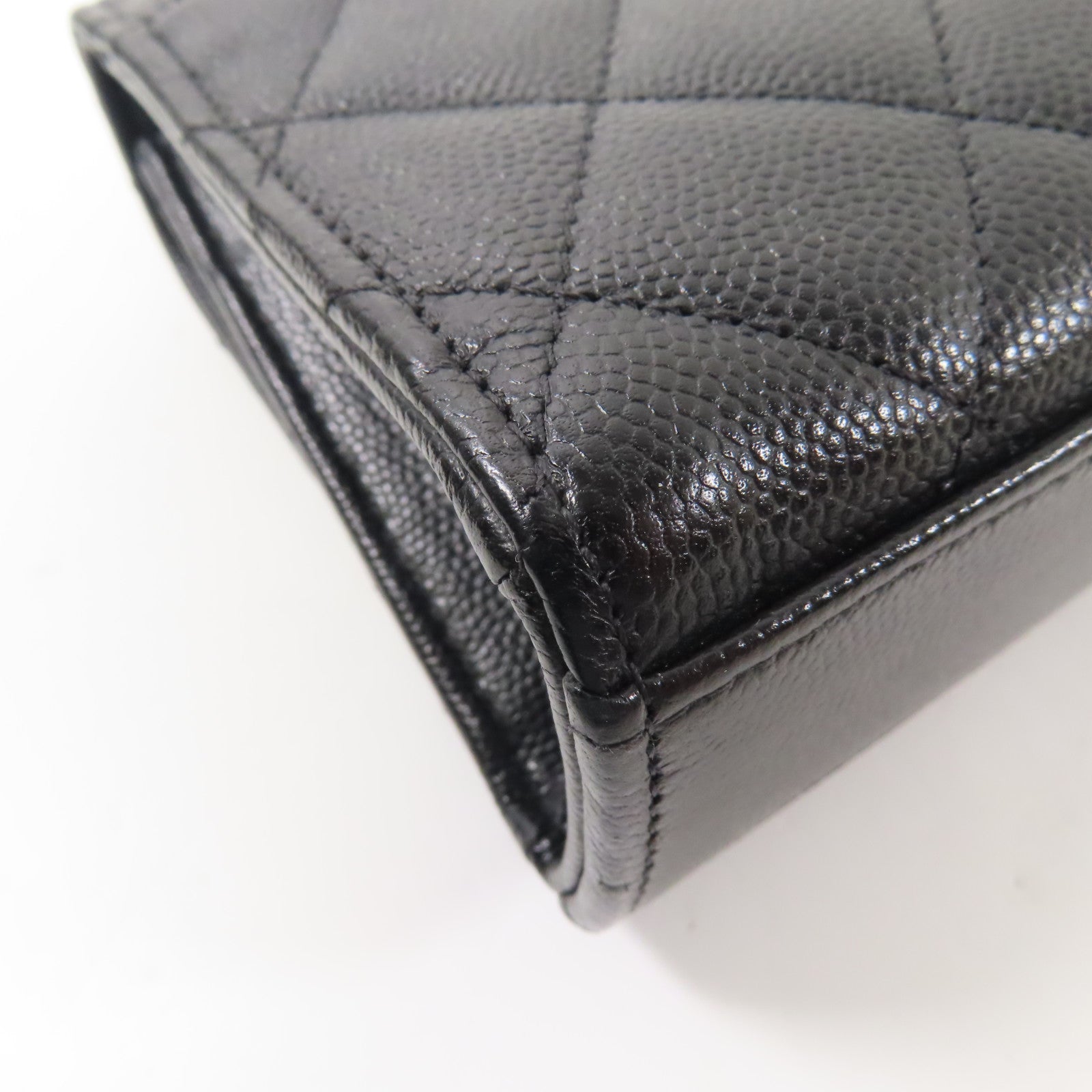 CHANEL CC GHW Chain 2 Way Shoulder Bag Calfskin Leather