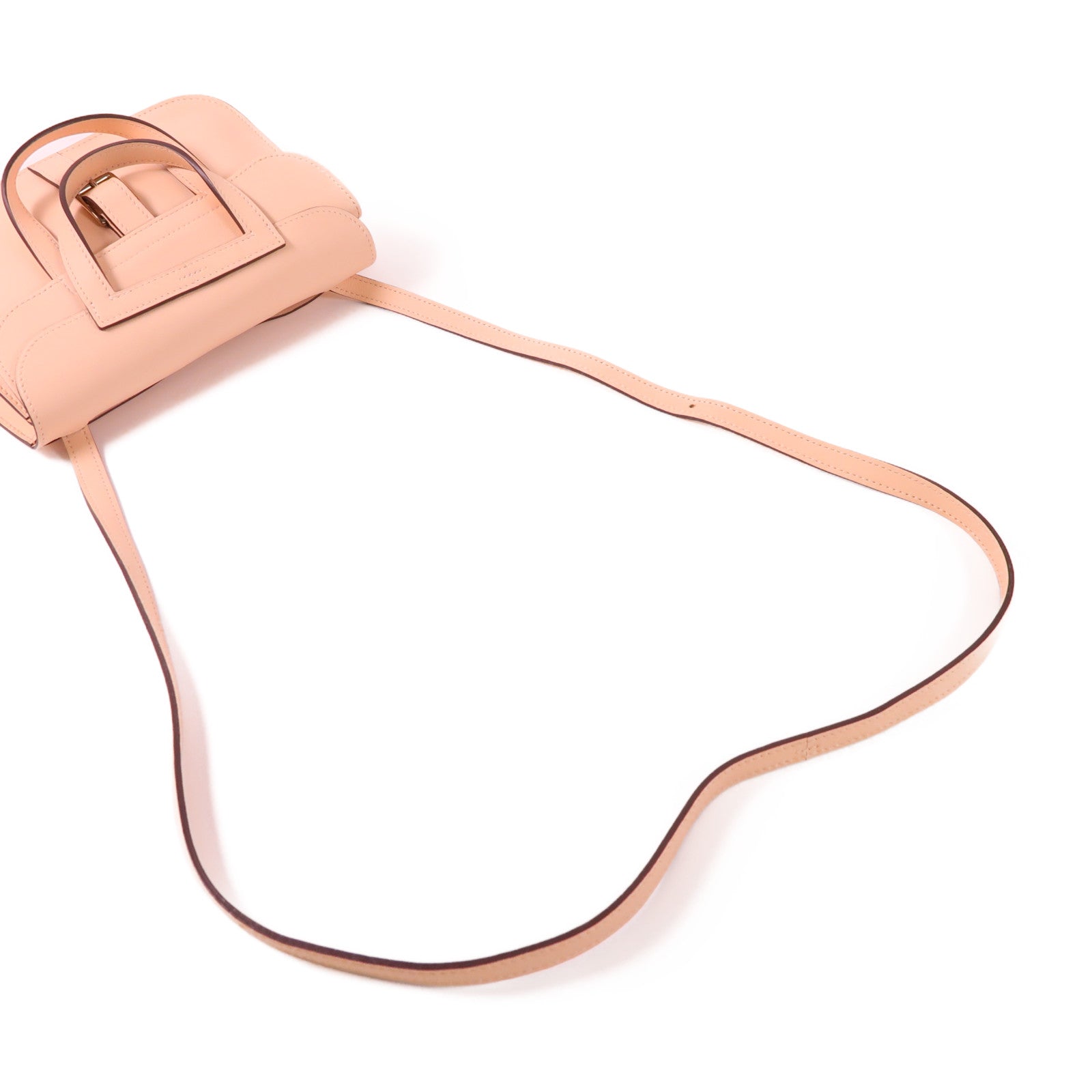 HERMES PHW Mini Halzan 2way Shoulder Bag Swift Leather Rose Eglantine