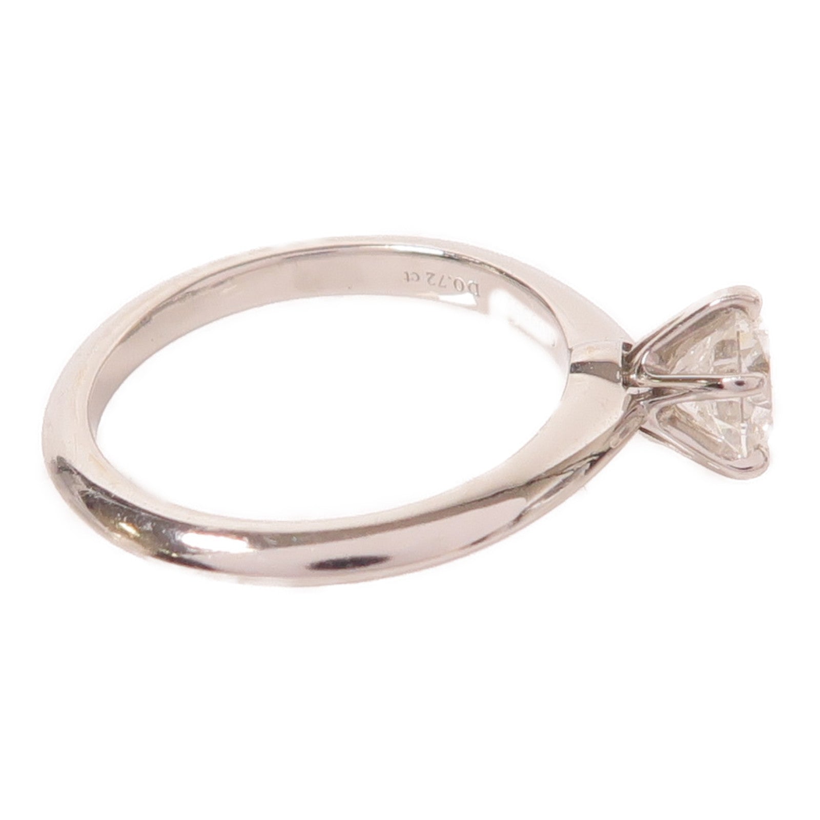 TIFFANY＆CO PT950鉑金Diamond Ring 0.72ct鑽石戒指US#4.75