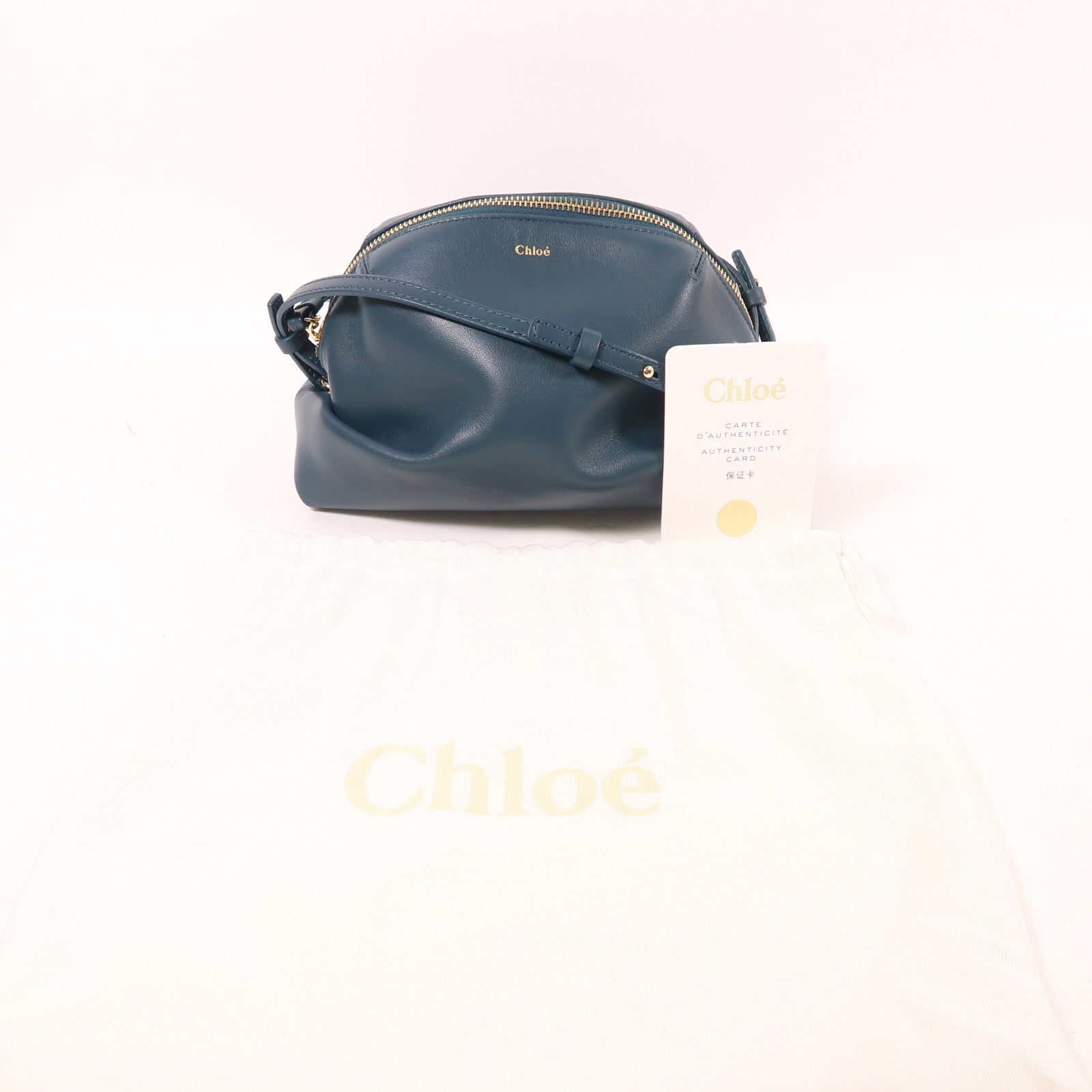 Chloe 牛皮皮革Shoulder Bag金扣肩背袋