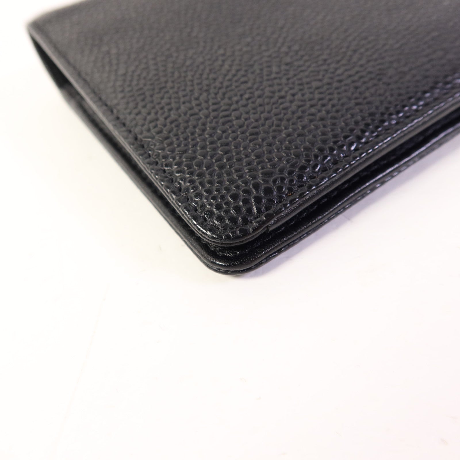 CHANEL 牛皮皮革Long Bifold Wallet銀扣長錢包