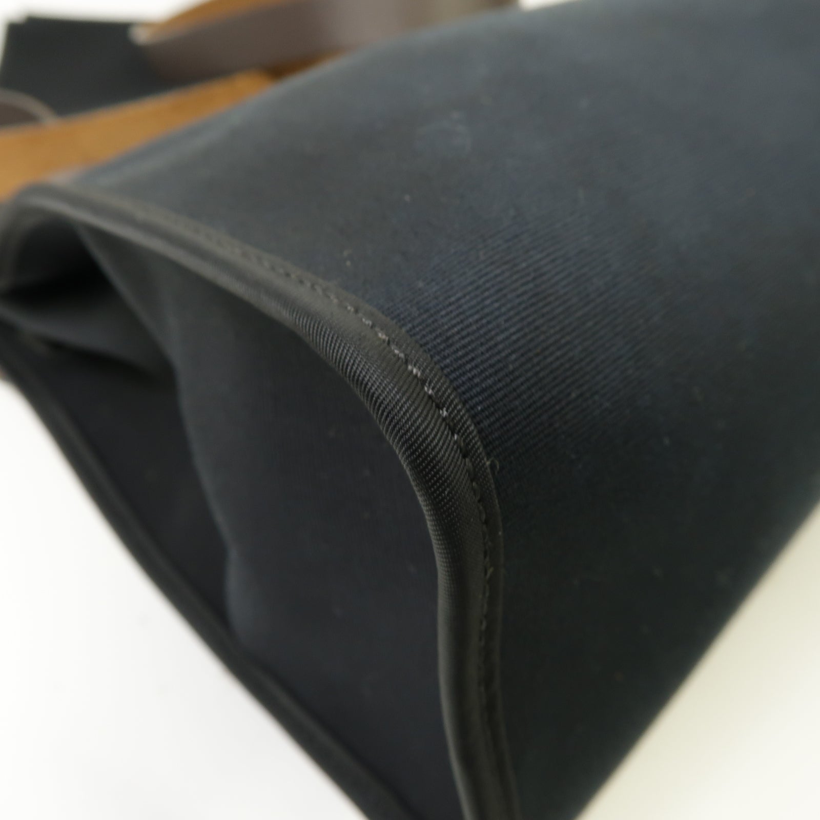 HERMES 【激減優惠】帆布Herbag PM銀扣手挽肩背兩用袋黒色