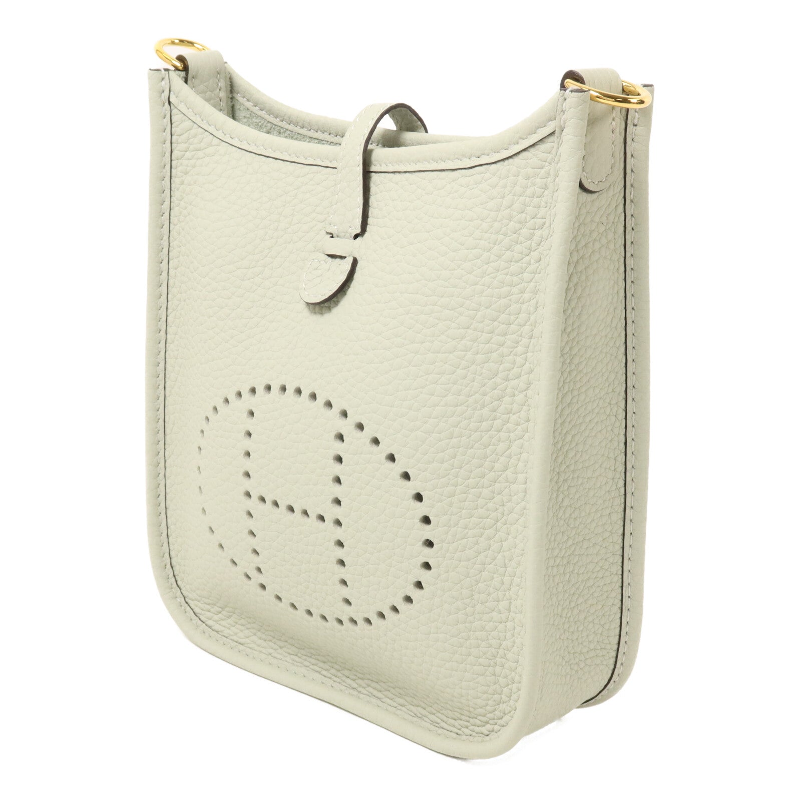 HERMES Clemence皮革Evelyne TPM肩背袋Gris Neve