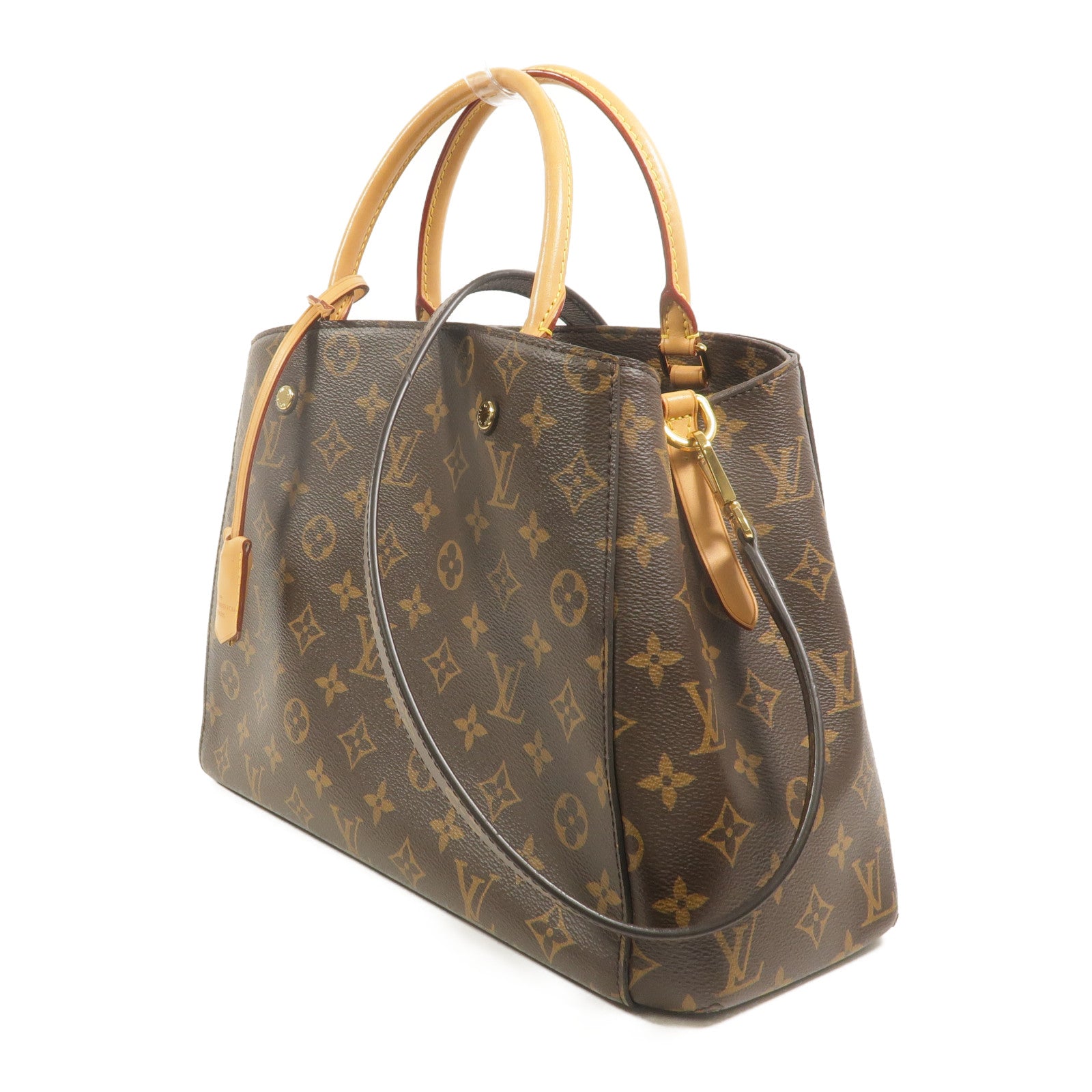 LOUIS VUITTON Monogram Montaigne MM金扣手挽肩背兩用袋