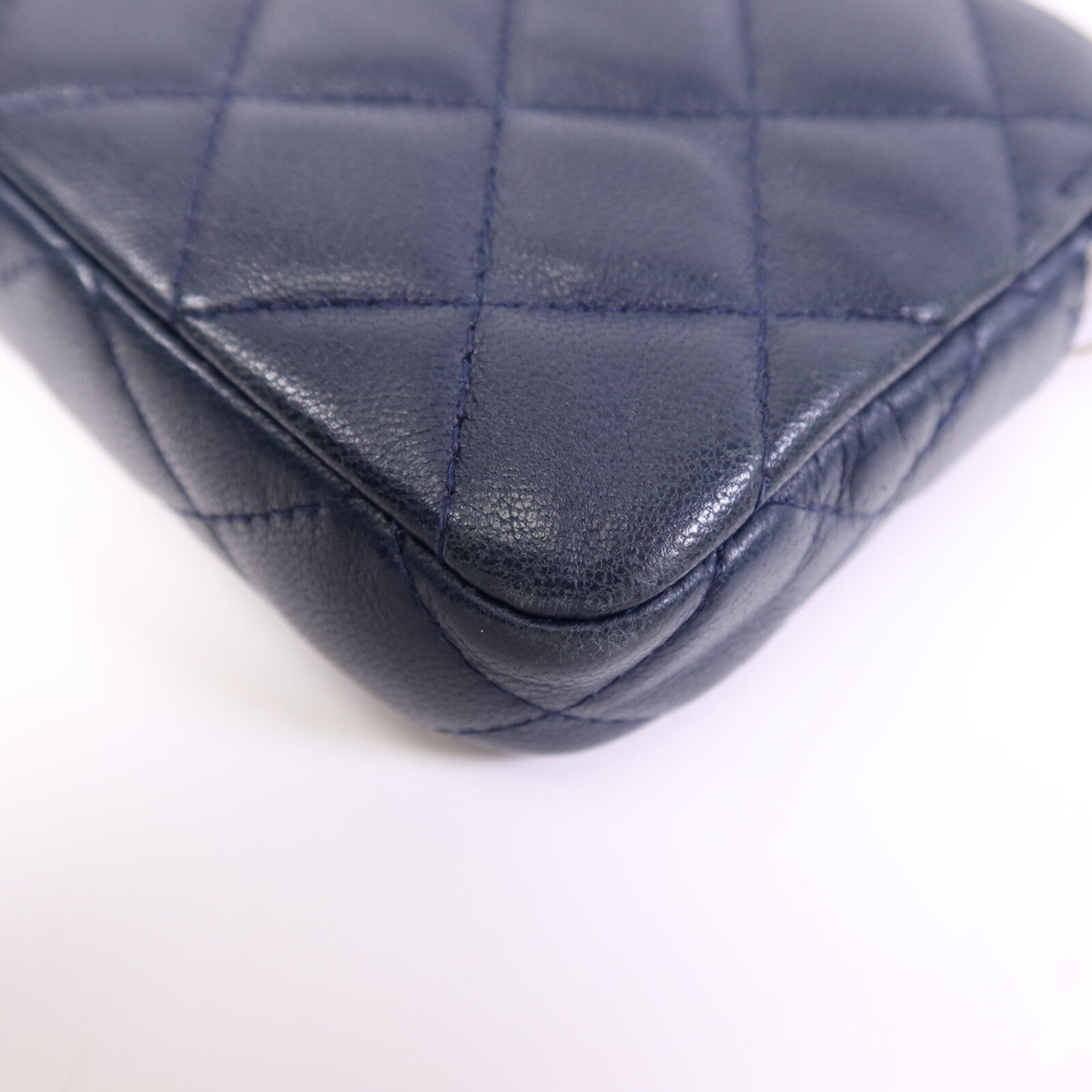 CHANEL 羊皮皮革Chain Shoulder Bag銀扣鏈帶肩背袋