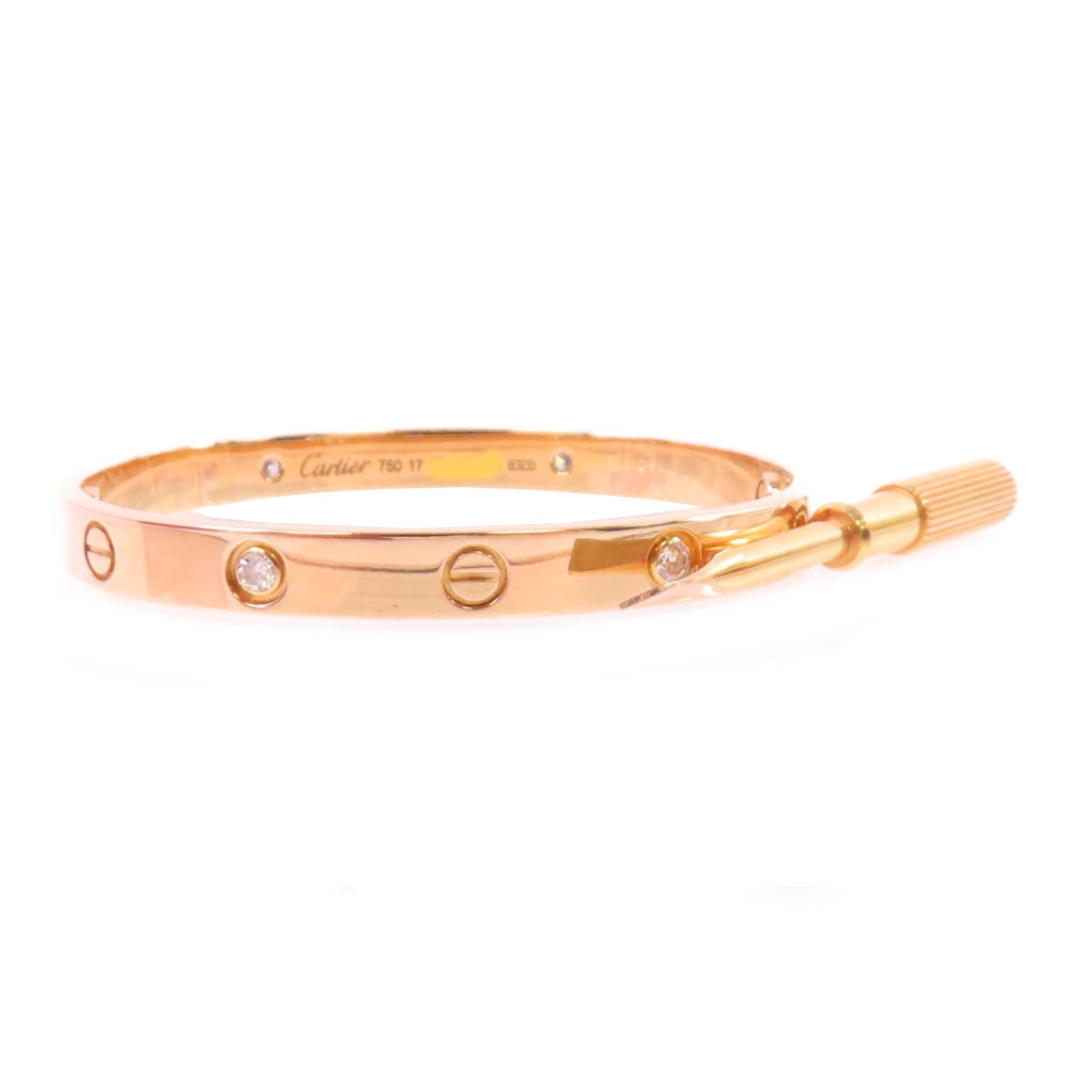 CARTIER 18K玫瑰金4 Diamond Love Bracelet手鐲Cartier#17