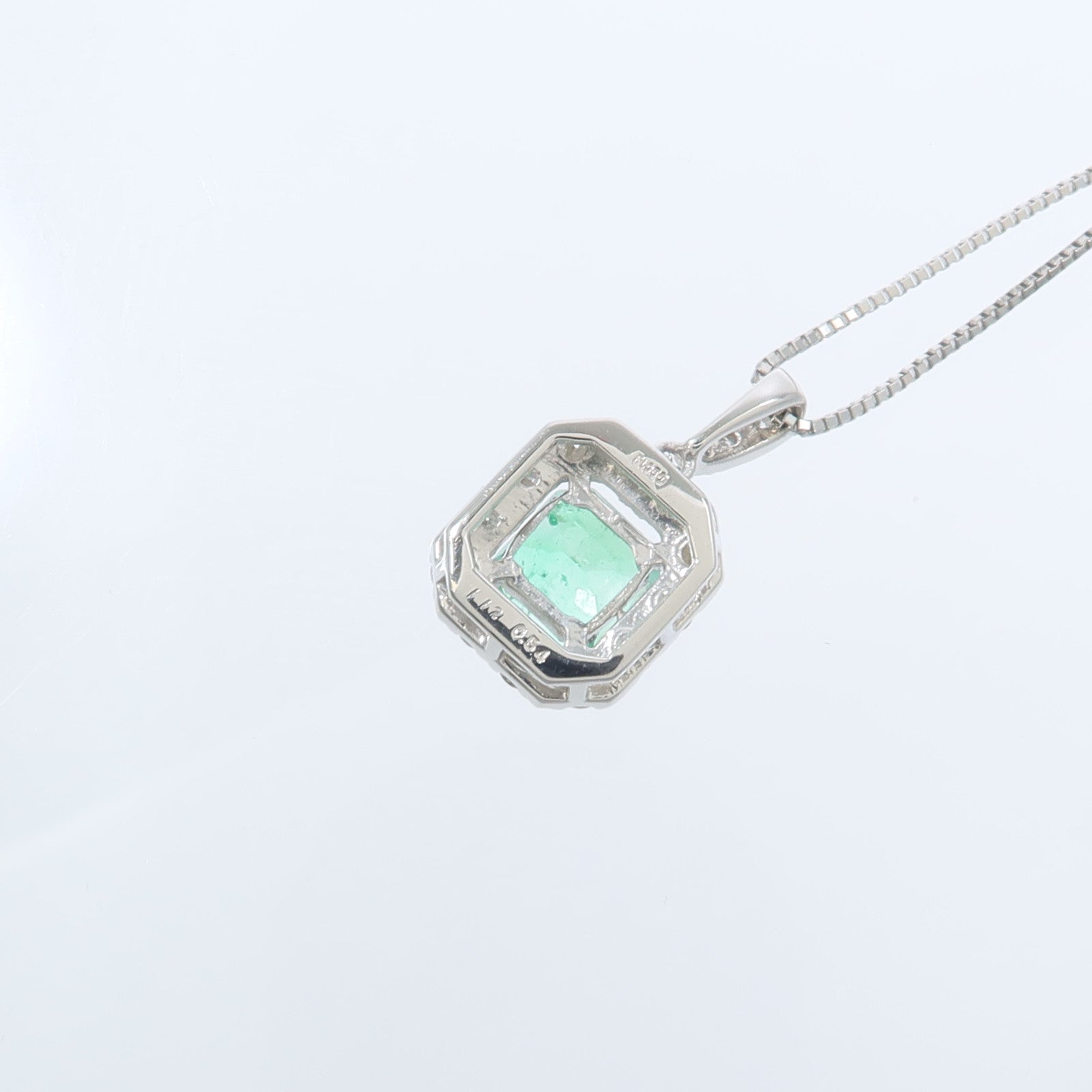 JEWELRY PT950/PT850鉑金Emerald Diamond Necklace綠寶石/鑽石項鍊