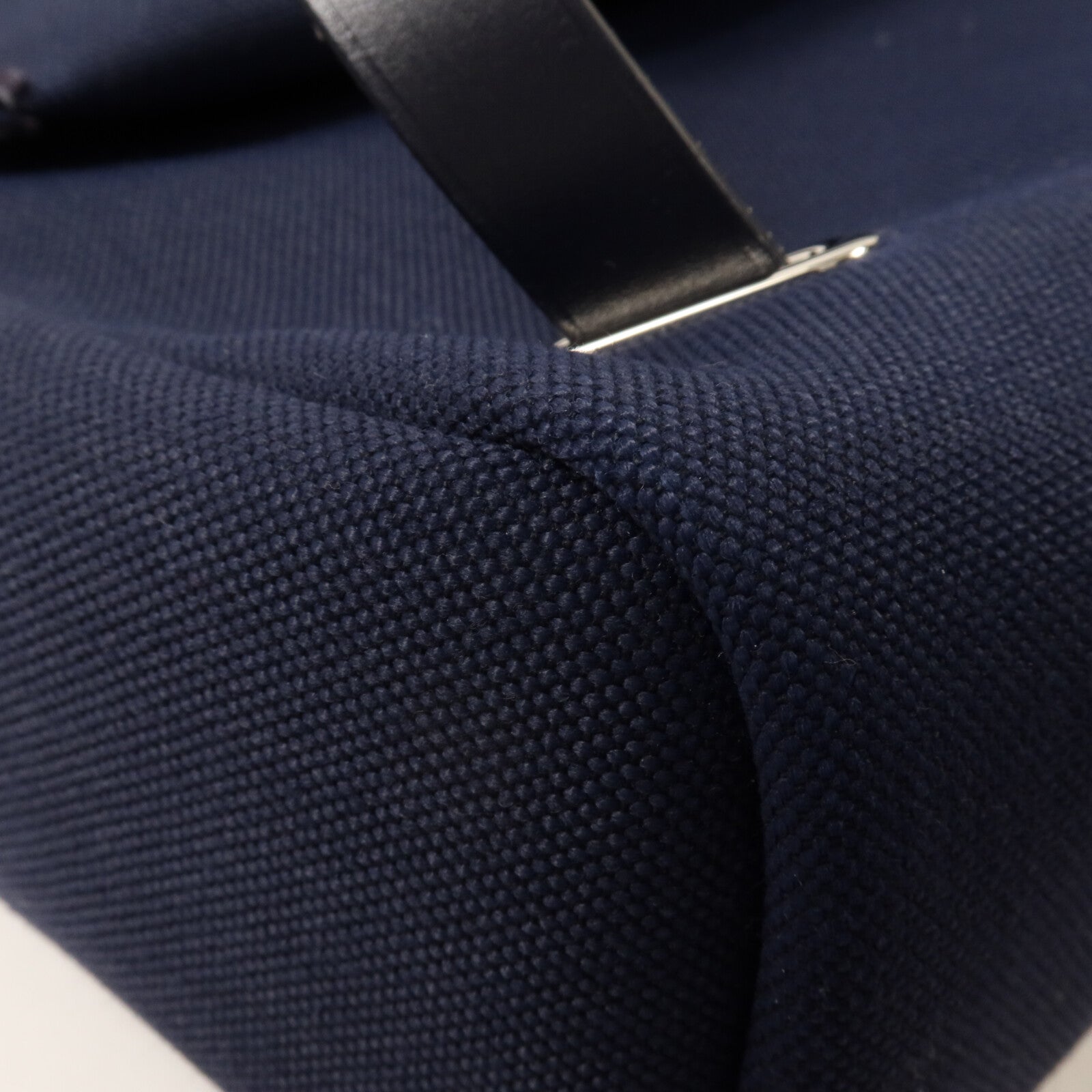 HERMES 帆布Herbag a Dos Zip Retourne Backpack背包Bleu Indigo