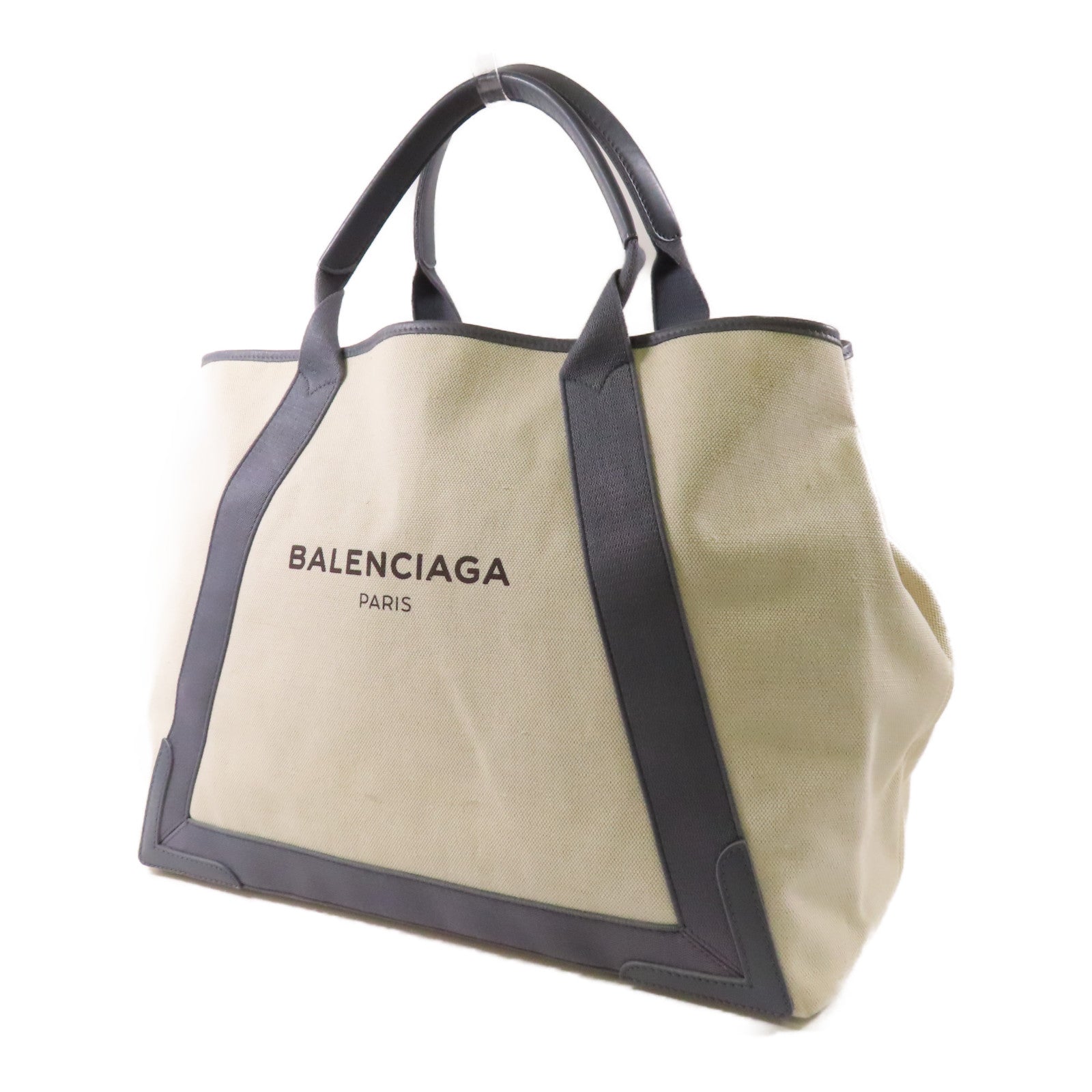 BALENCIAGA 帆布Cabas Bag銀扣手挽袋