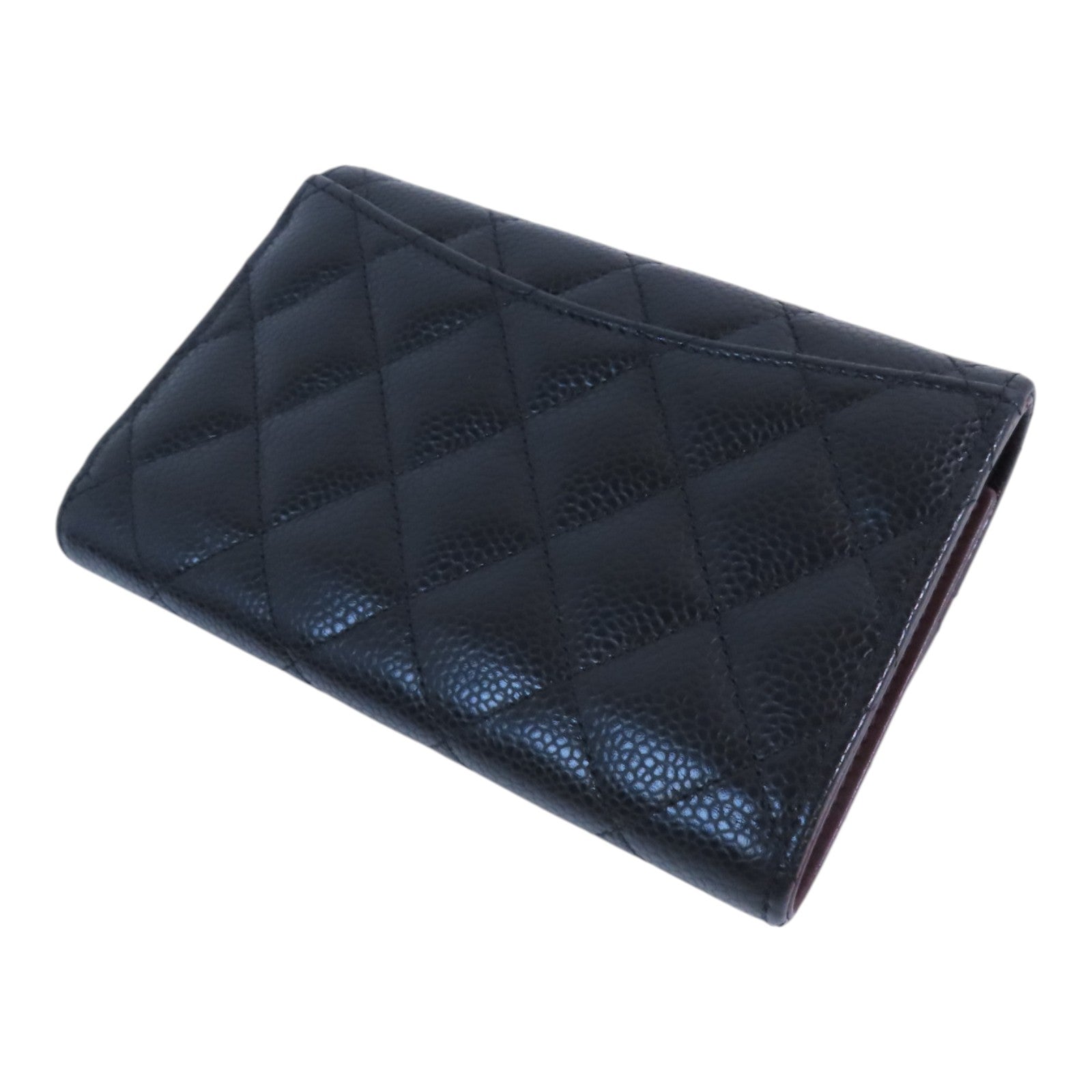 CHANEL 牛皮皮革Medium Wallet金扣短錢包