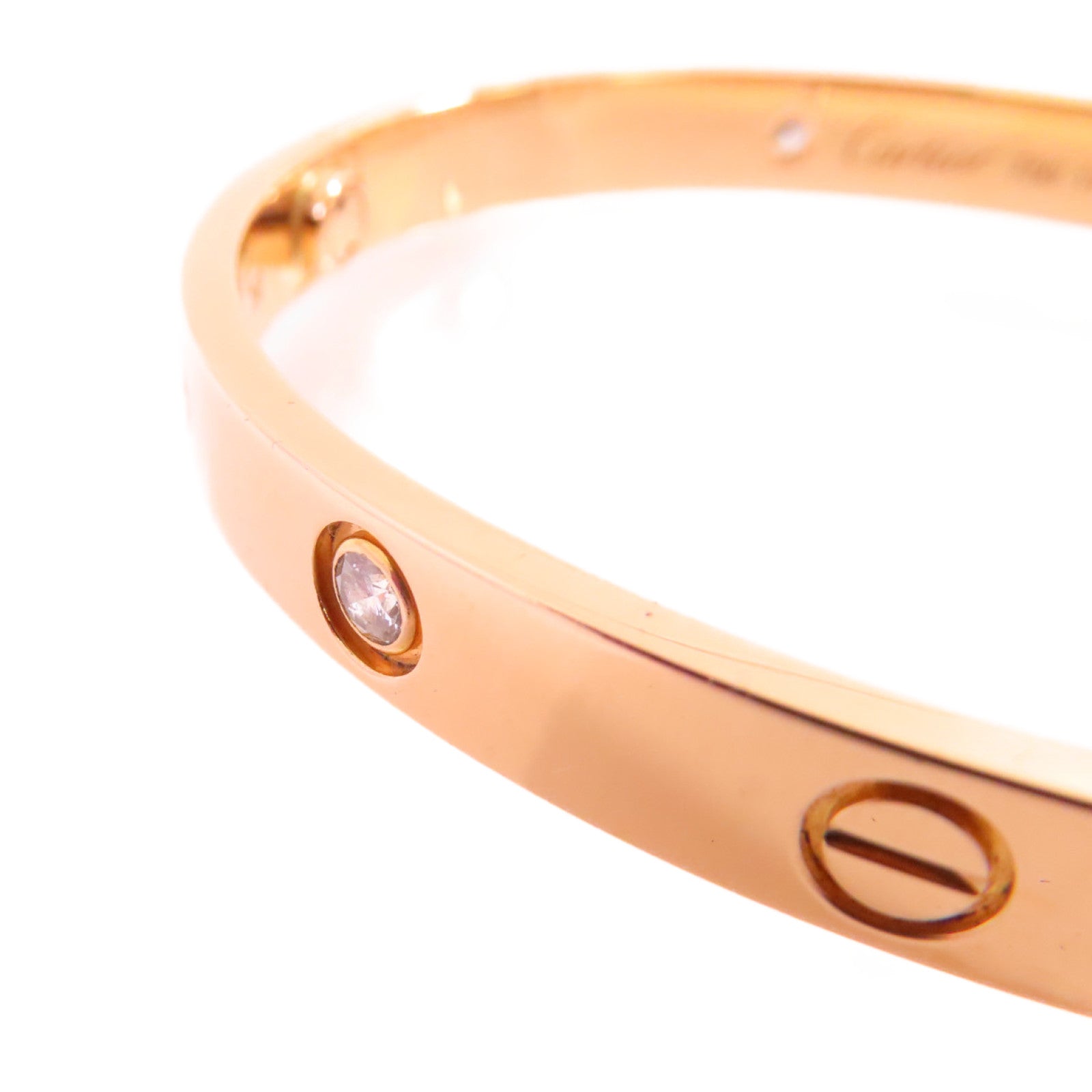 CARTIER 18K玫瑰金4 Diamond Love Bracelet手鐲Cartier#17