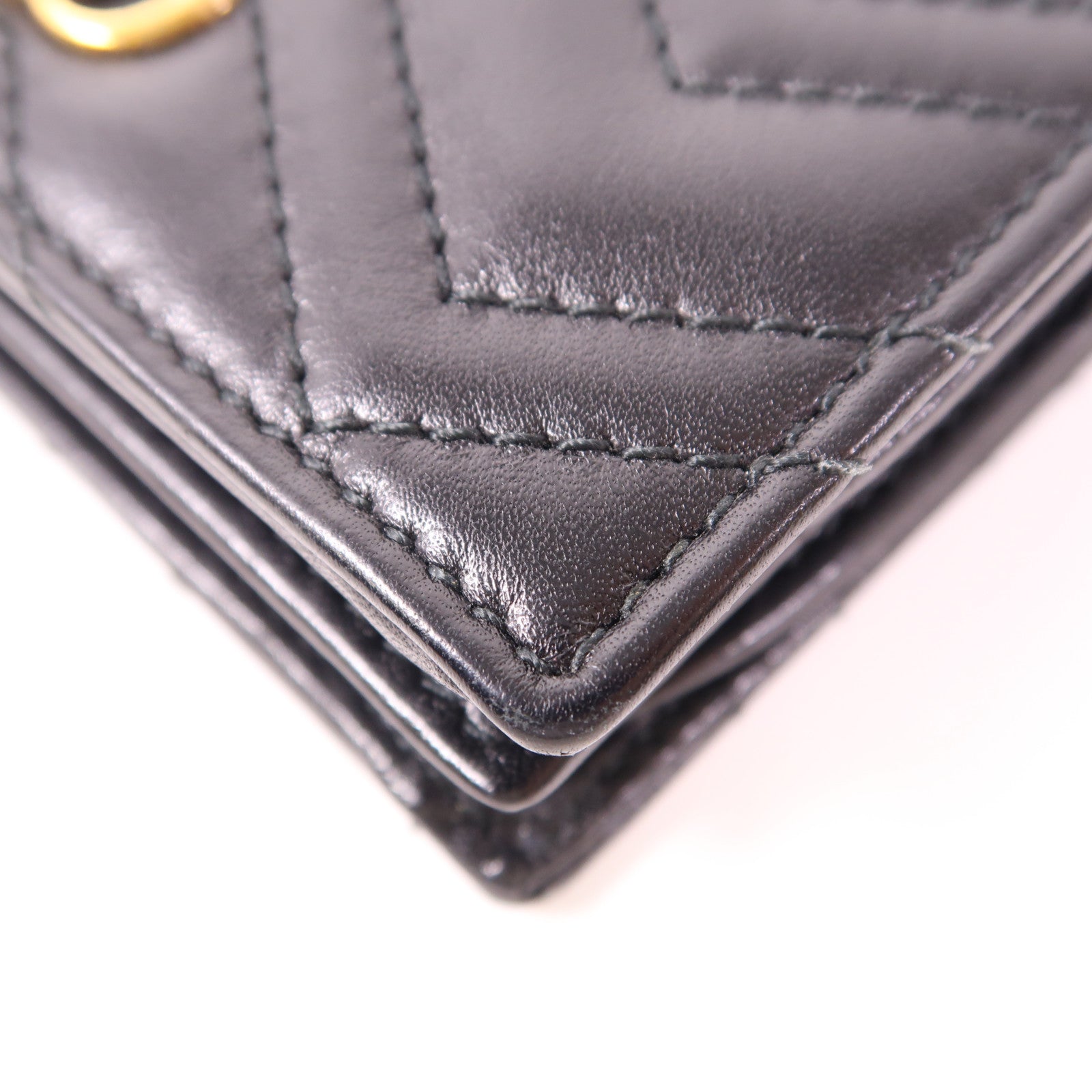 GUCCI 牛皮皮革GG Marmont Matelasse金扣錢包