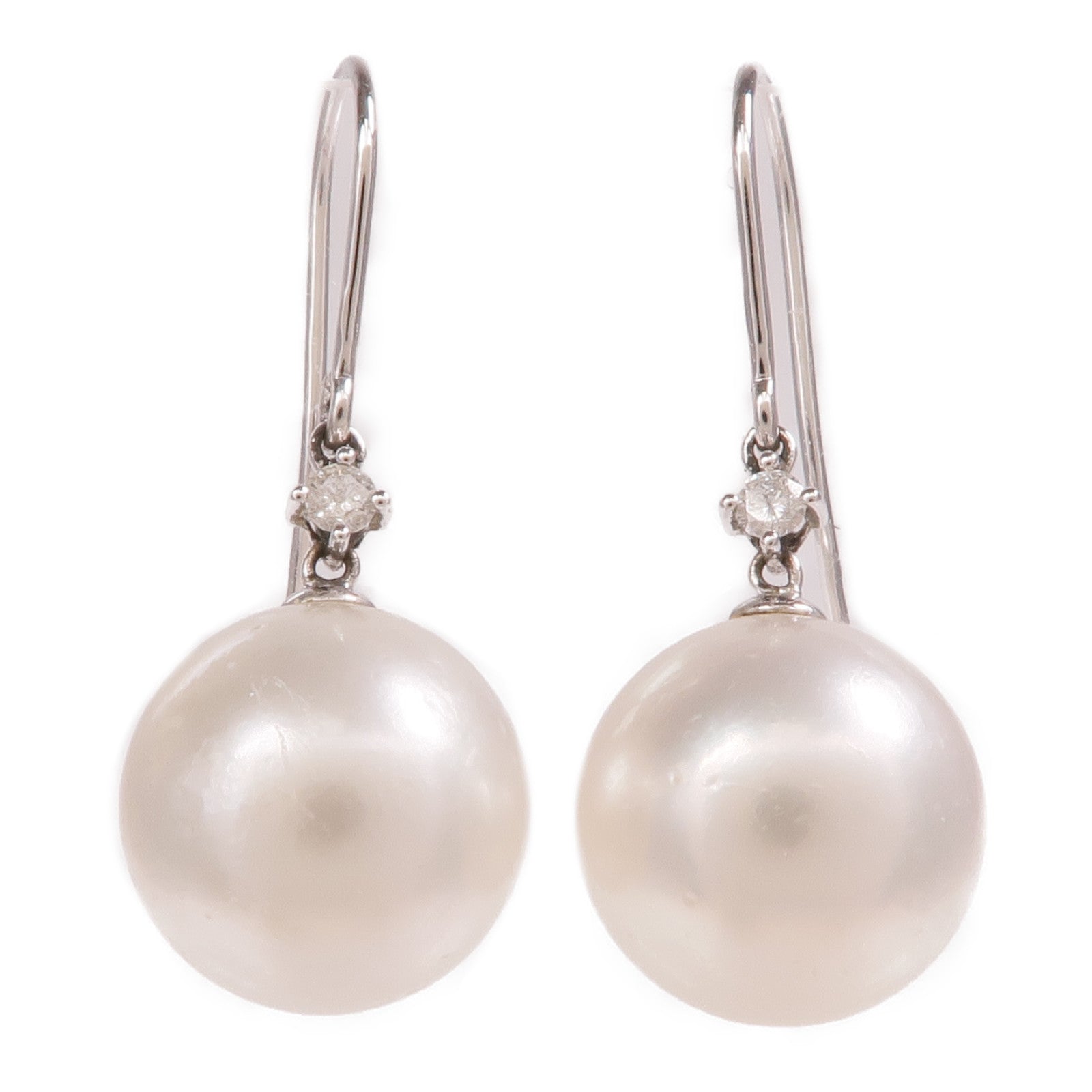 JEWELRY 18K白金Pearl Diamond Earrings珍珠/鑽石耳環