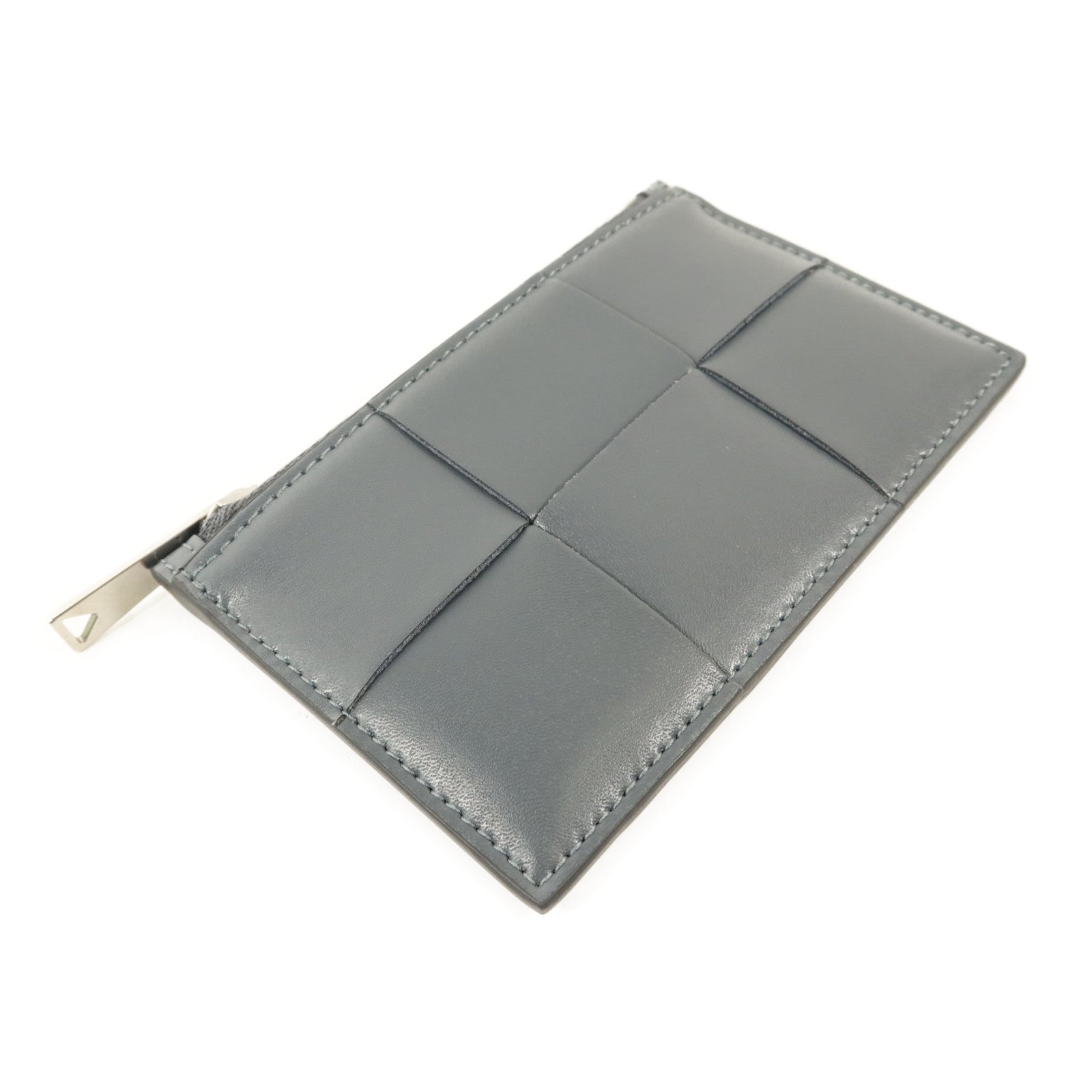 BOTTEGA VENETA 牛皮皮革Zippered Card Case銀扣卡片套