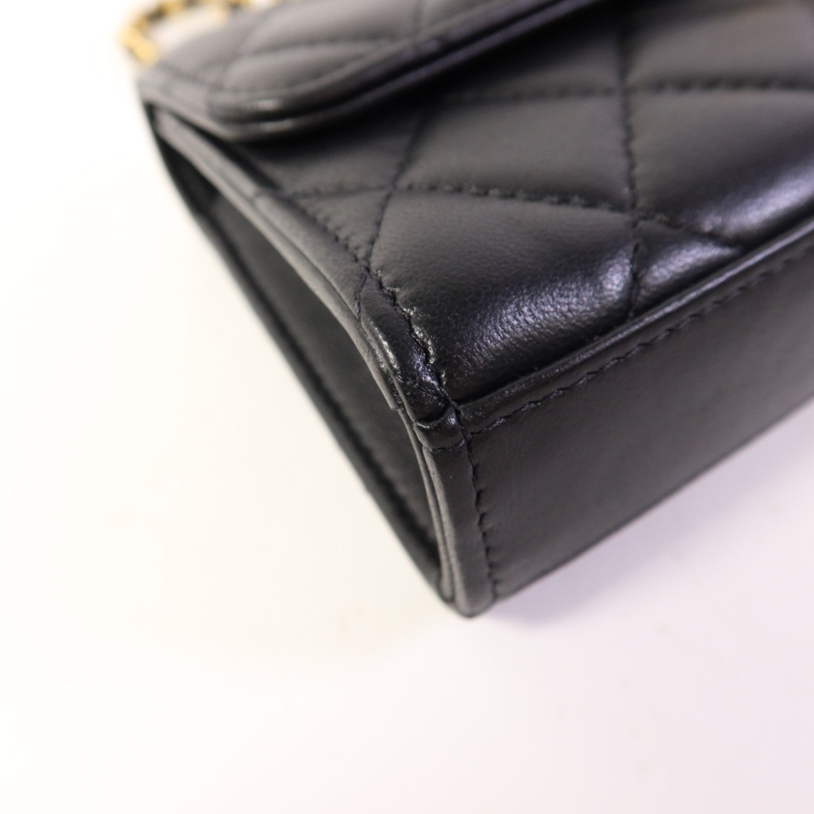 CHANEL 【激減優惠】羊皮皮革Chain Shoulder金扣鏈帶肩背袋