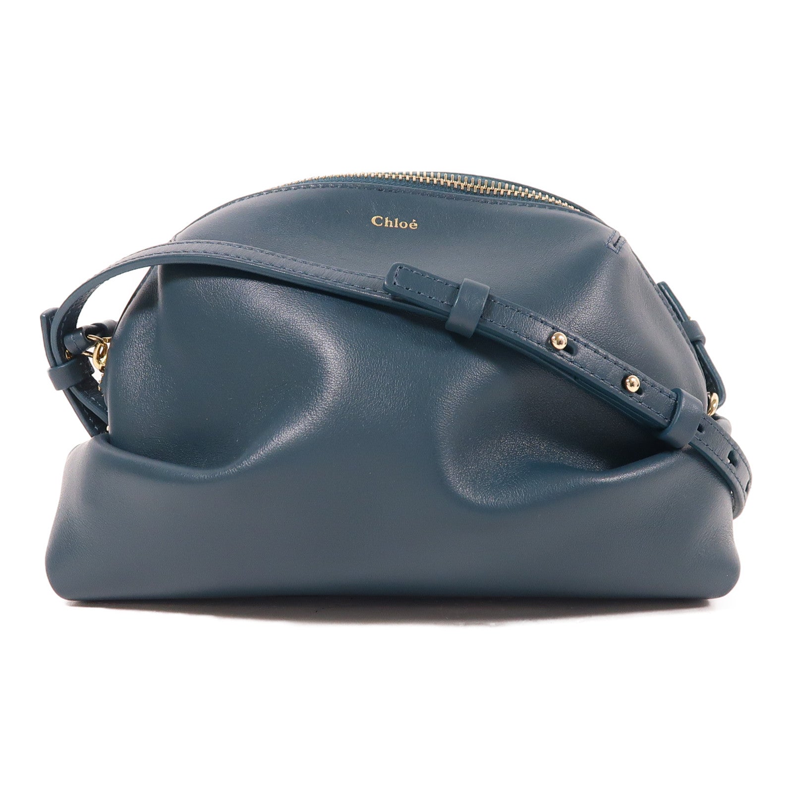 Chloe 牛皮皮革Shoulder Bag金扣肩背袋
