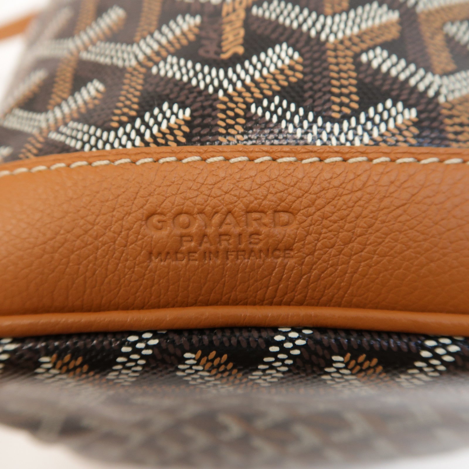 GOYARD 塗層帆布Petit Flot Bucket銀扣肩背袋啡色