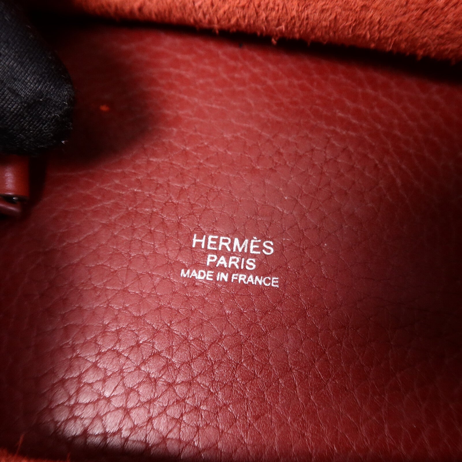 HERMES Clemence皮革Picotin MM手挽袋Rouge