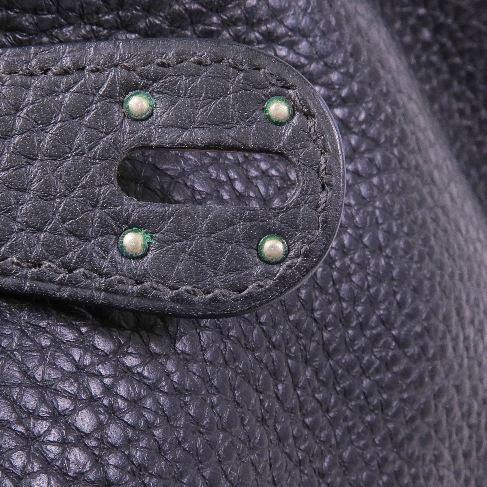 HERMES Clemence皮革Lindy 26銀扣手挽肩背兩用袋Noir