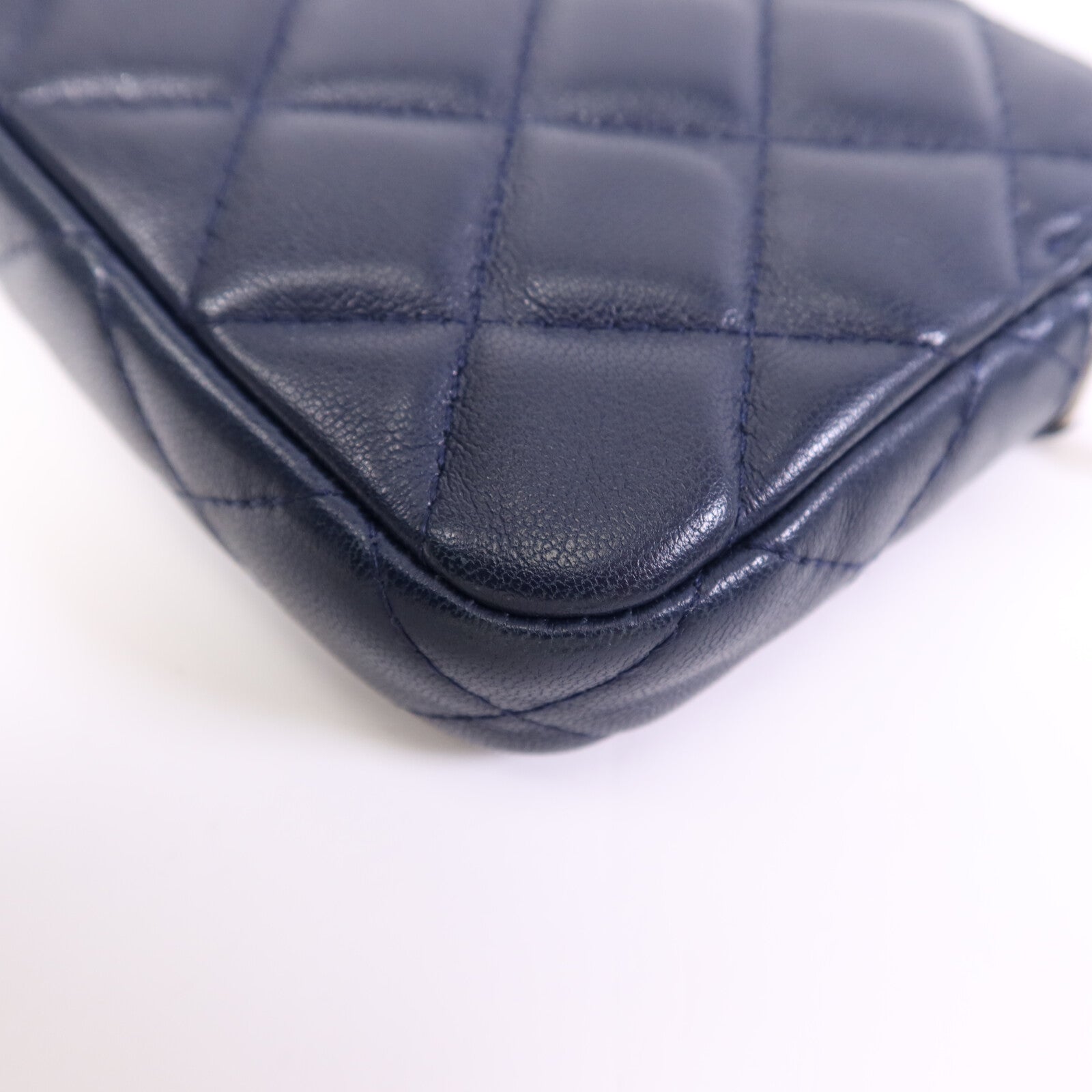 CHANEL 羊皮皮革Chain Shoulder Bag銀扣鏈帶肩背袋