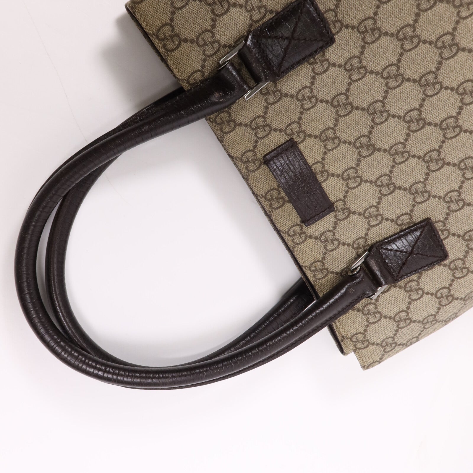 GUCCI 塗層帆布Tote Bag銀扣手挽袋