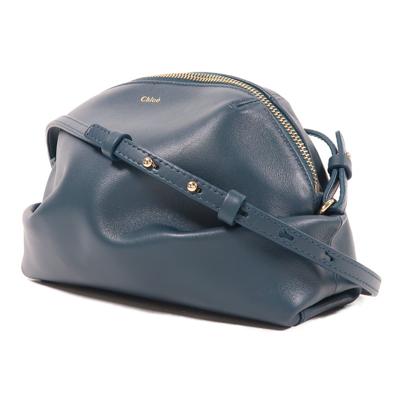 Chloe 牛皮皮革Shoulder Bag金扣肩背袋