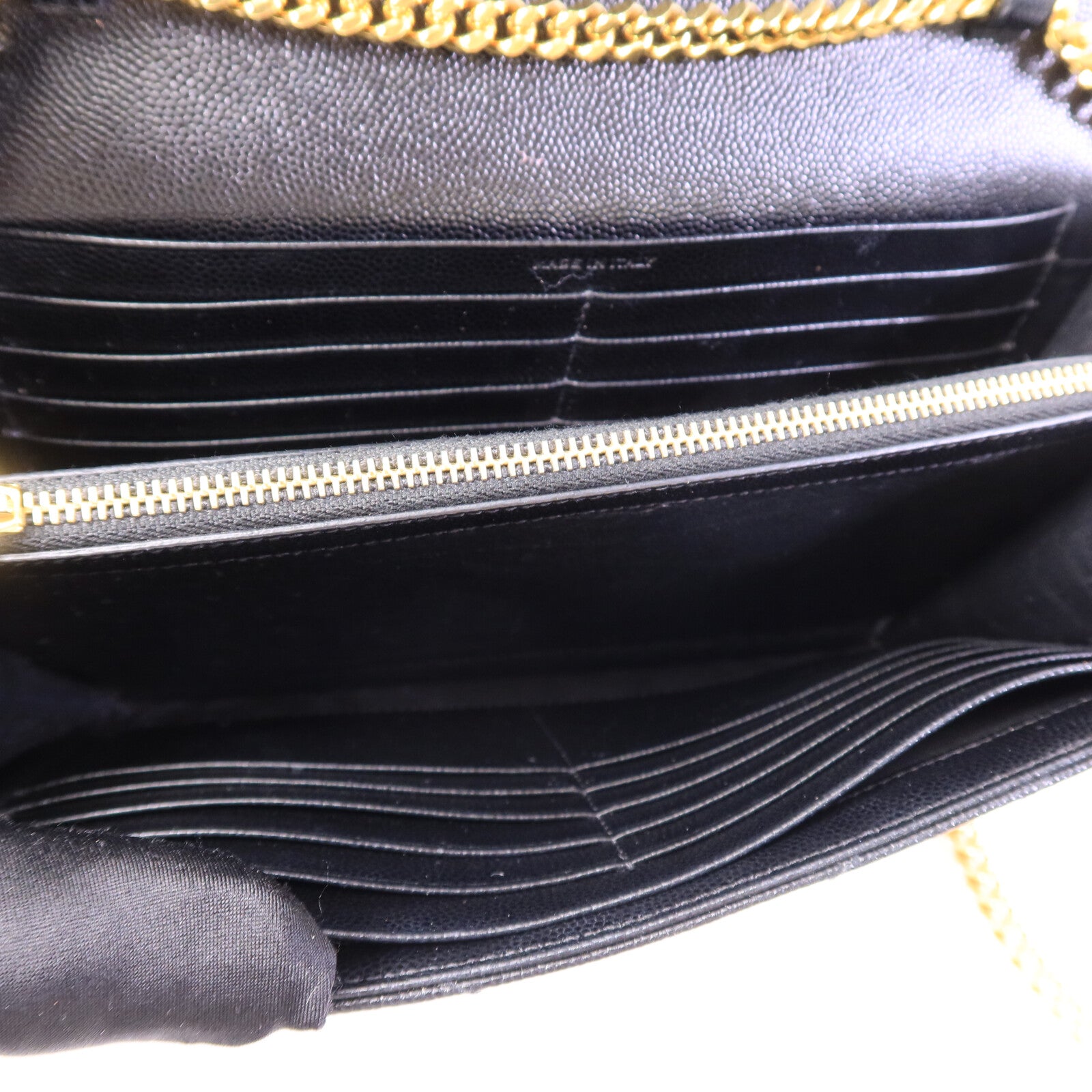 SAINT LAURENT 牛皮皮革Cassandre Envelope鏈帶肩背袋