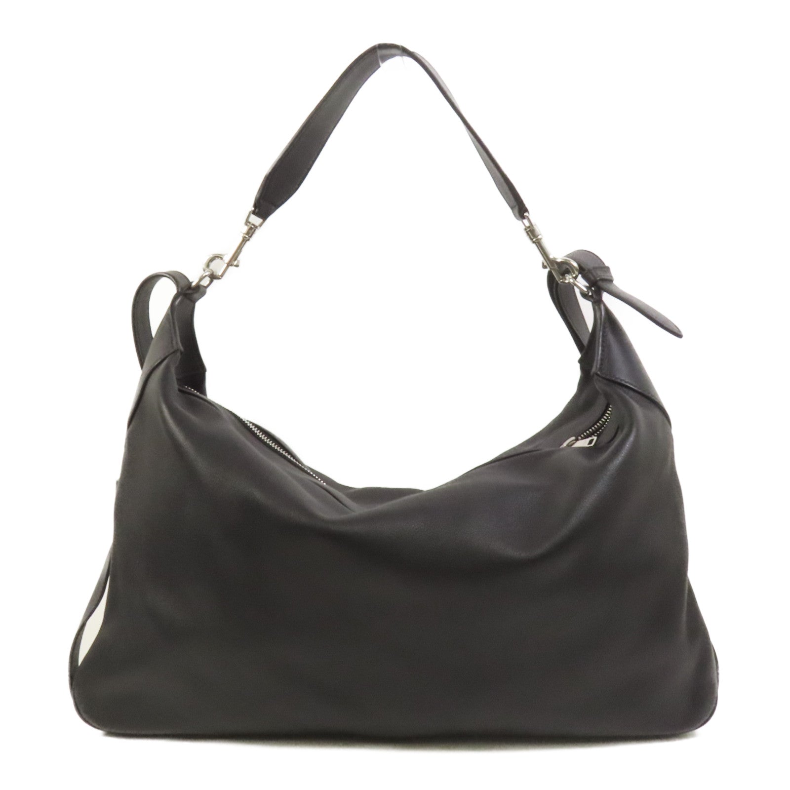 CELINE 牛皮皮革Romy銀扣手挽肩背兩用袋