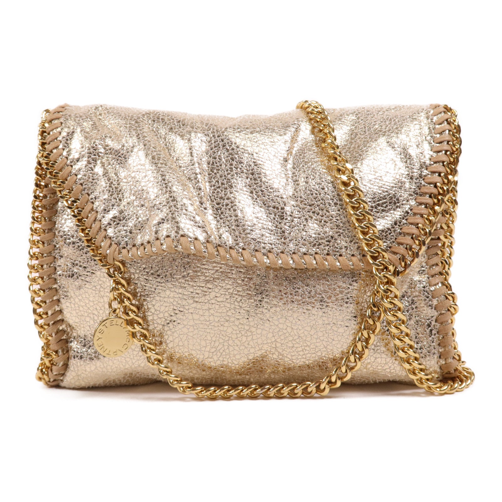 Stella McCartney 聚酯纖維Chain Shoulder金扣鏈帶肩背袋