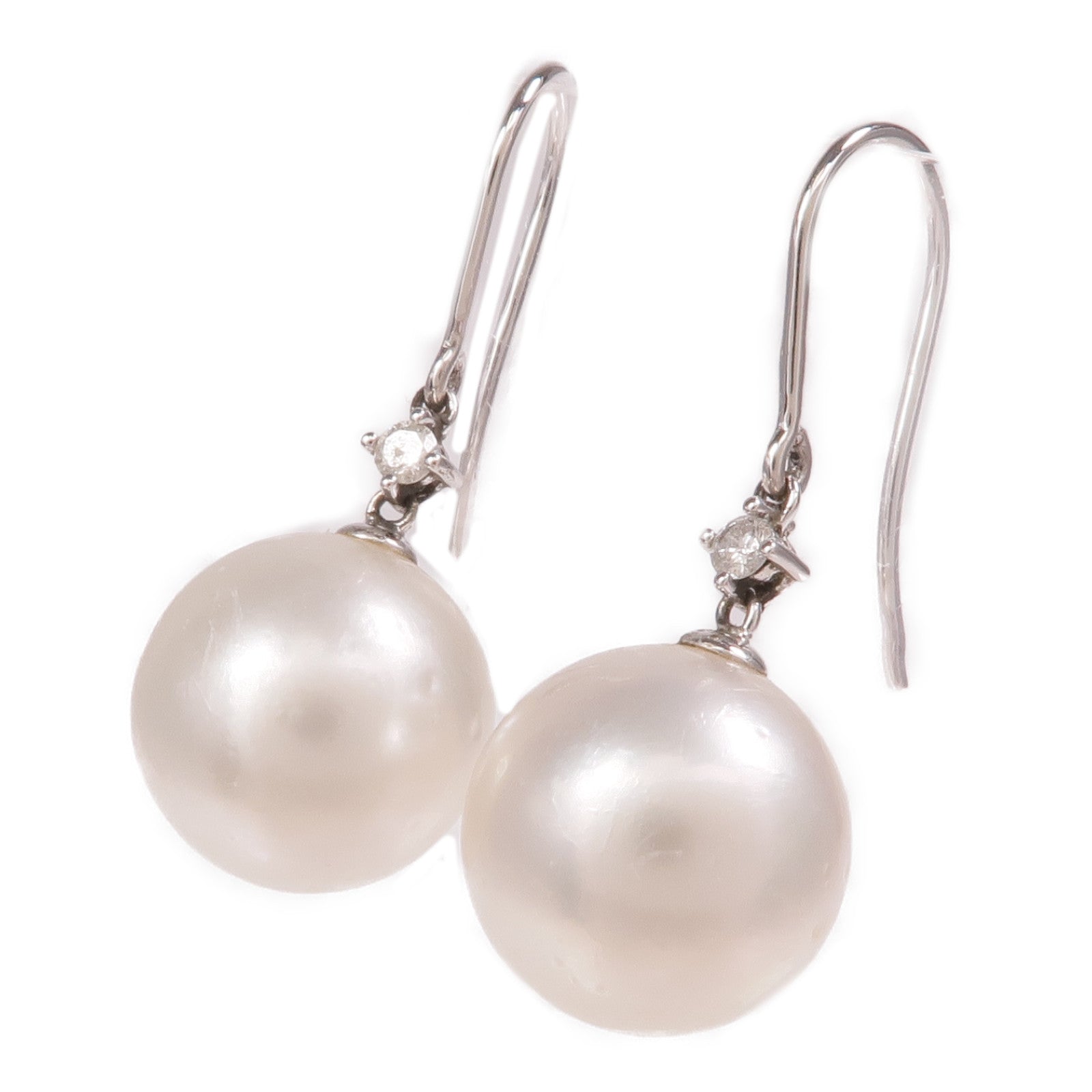 JEWELRY 18K白金Pearl Diamond Earrings珍珠/鑽石耳環